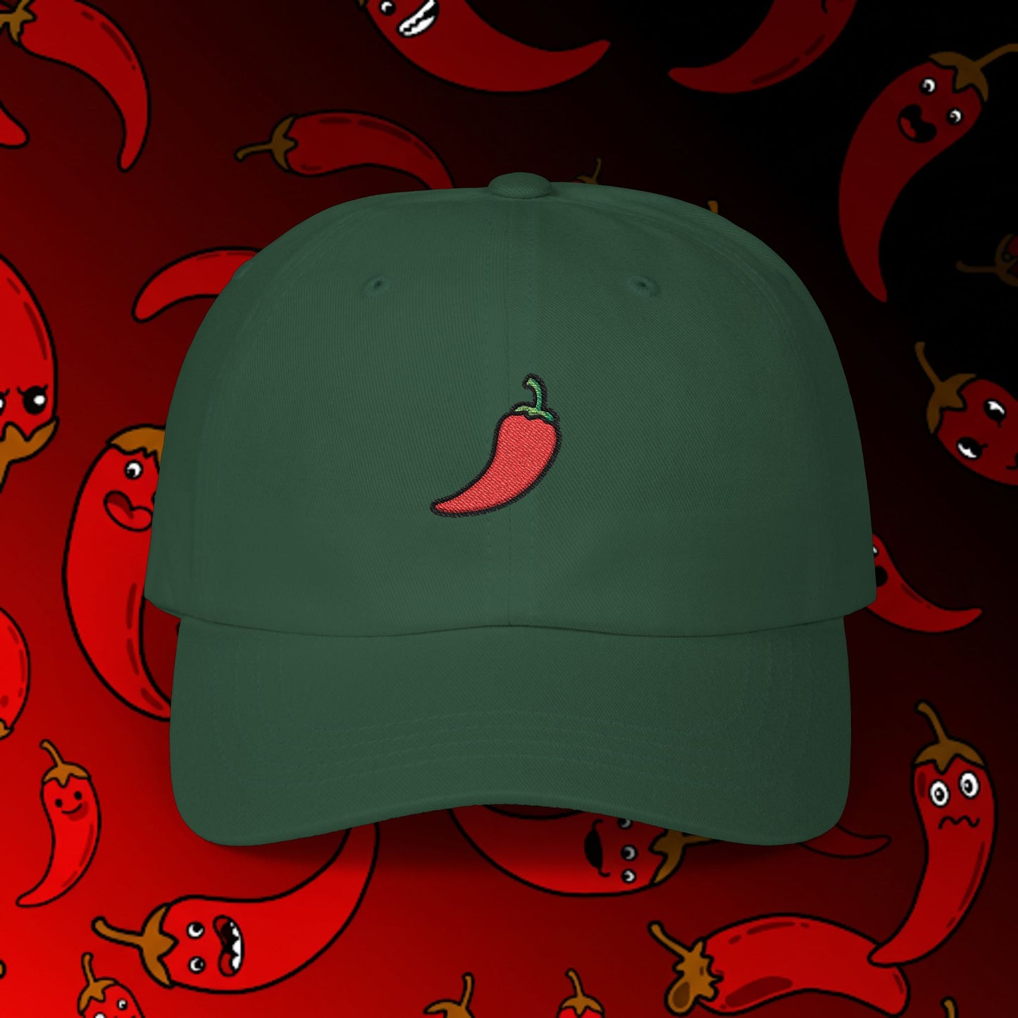 Embroidered Classic Dad Cap - Chili Pepper