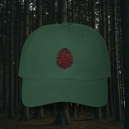 Embroidered Classic Dad Cap - Pinecone