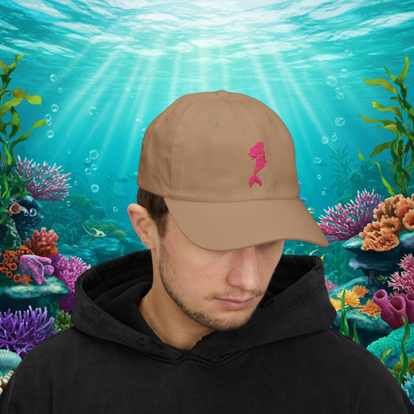 Embroidered Classic Dad Cap - Mermaid