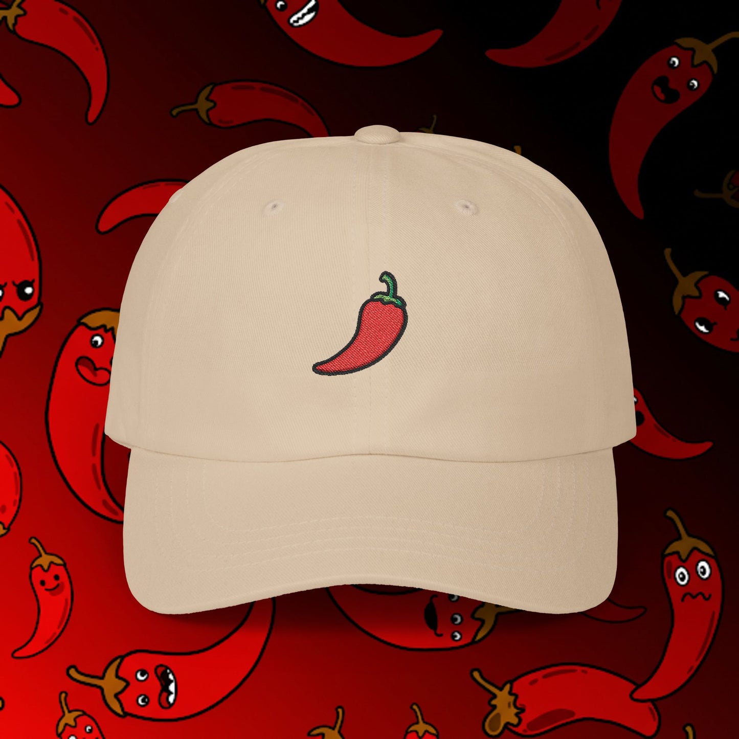 Embroidered Classic Dad Cap - Chili Pepper