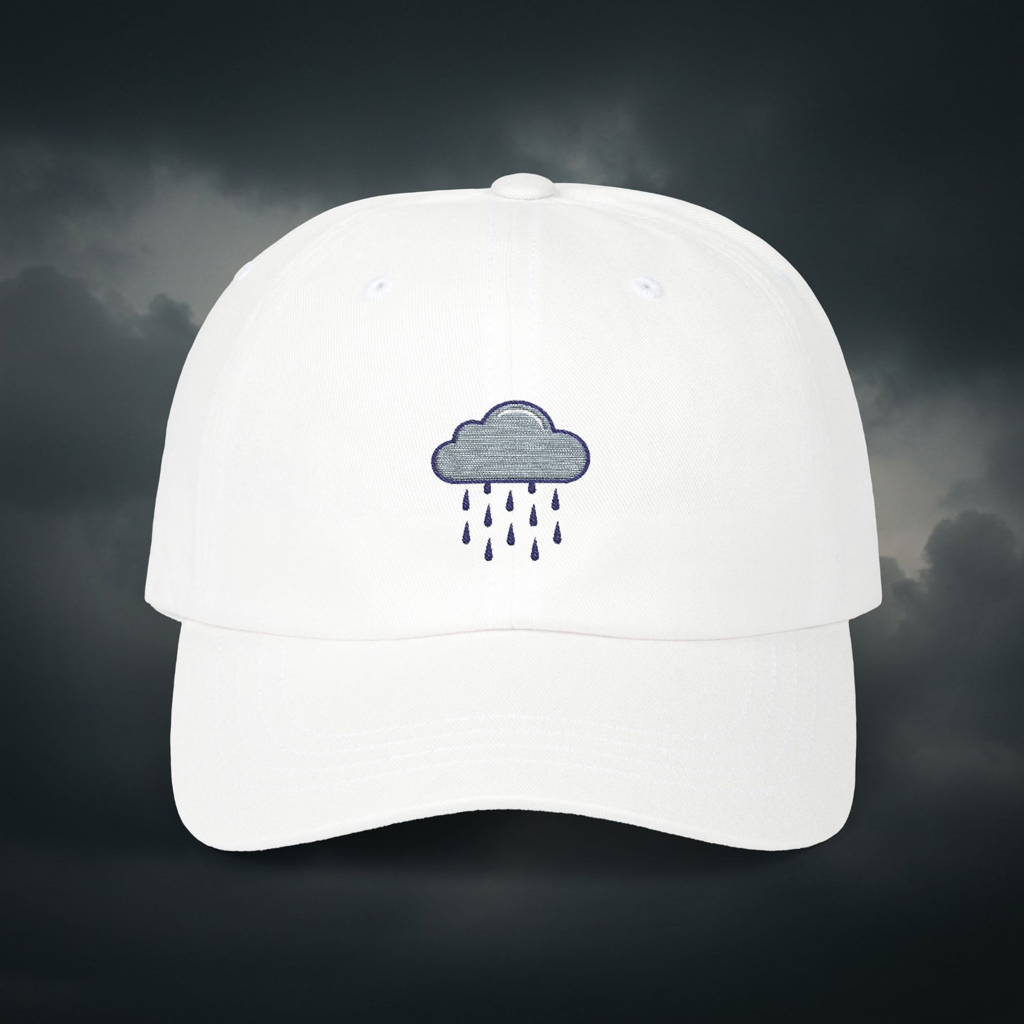 Embroidered Classic Dad Cap - Rain Cloud