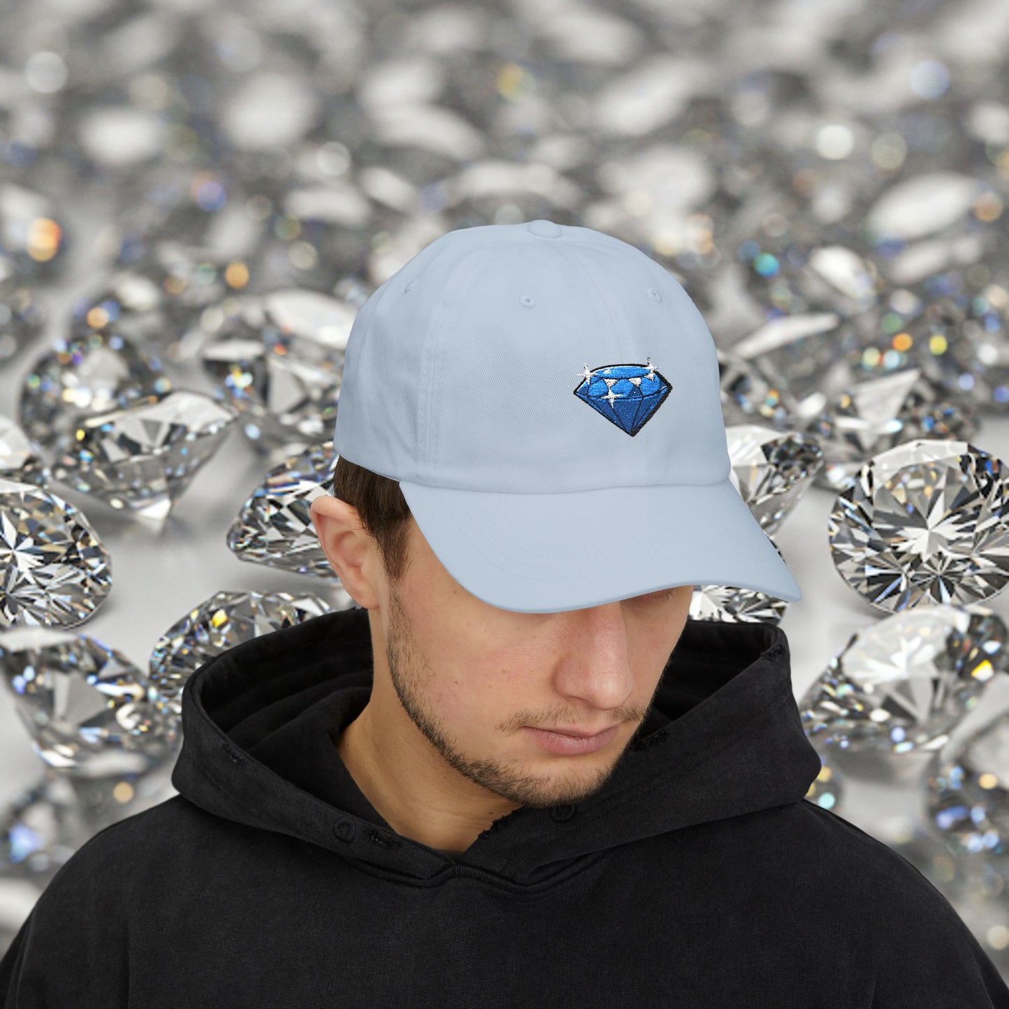 Embroidered Classic Dad Cap - Diamond