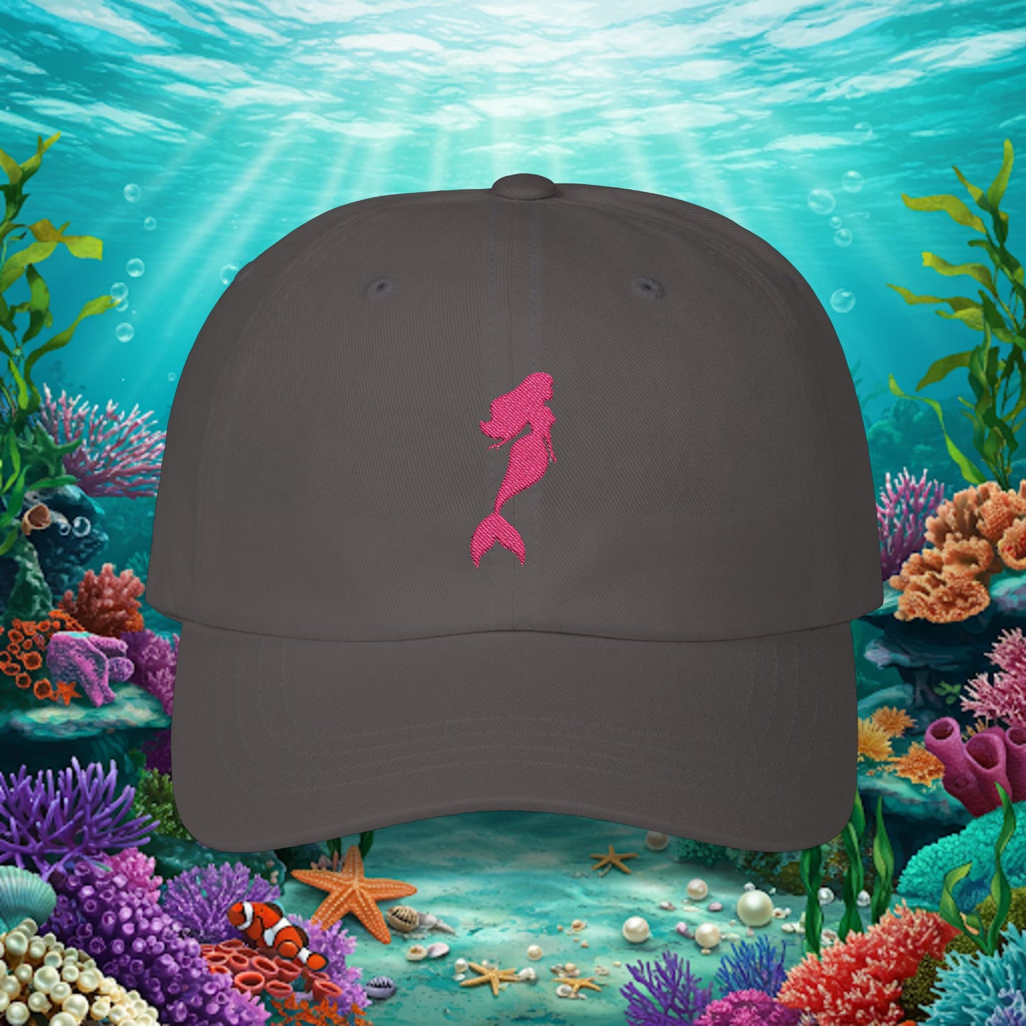 Embroidered Classic Dad Cap - Mermaid