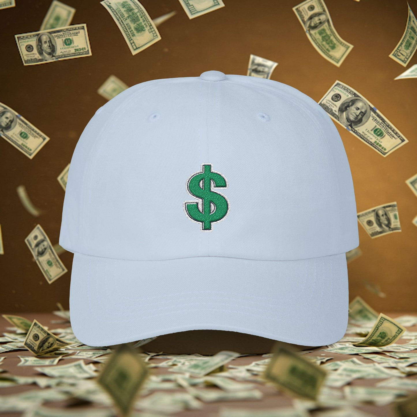 Embroidered Classic Dad Cap - Dollar Sign