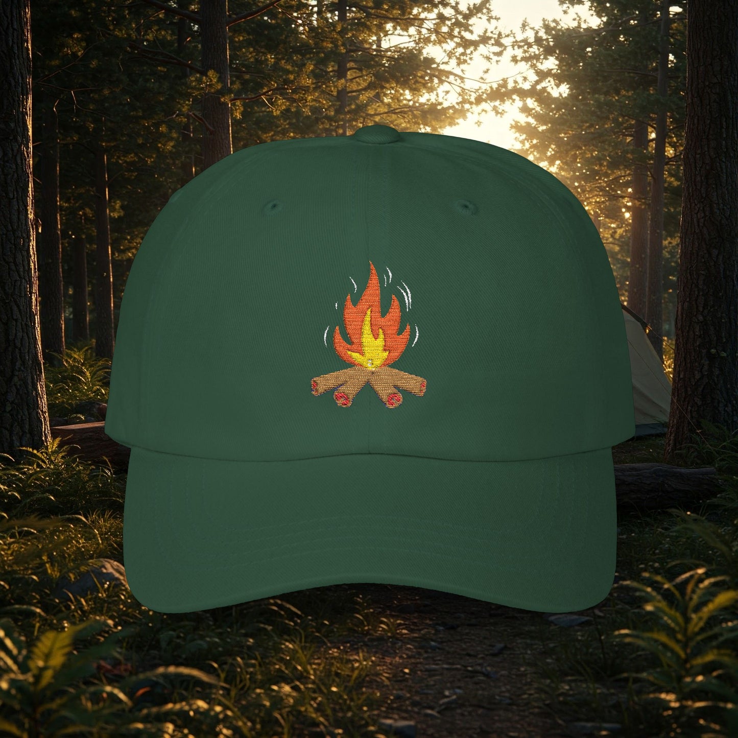 Embroidered Classic Dad Cap - Campfire
