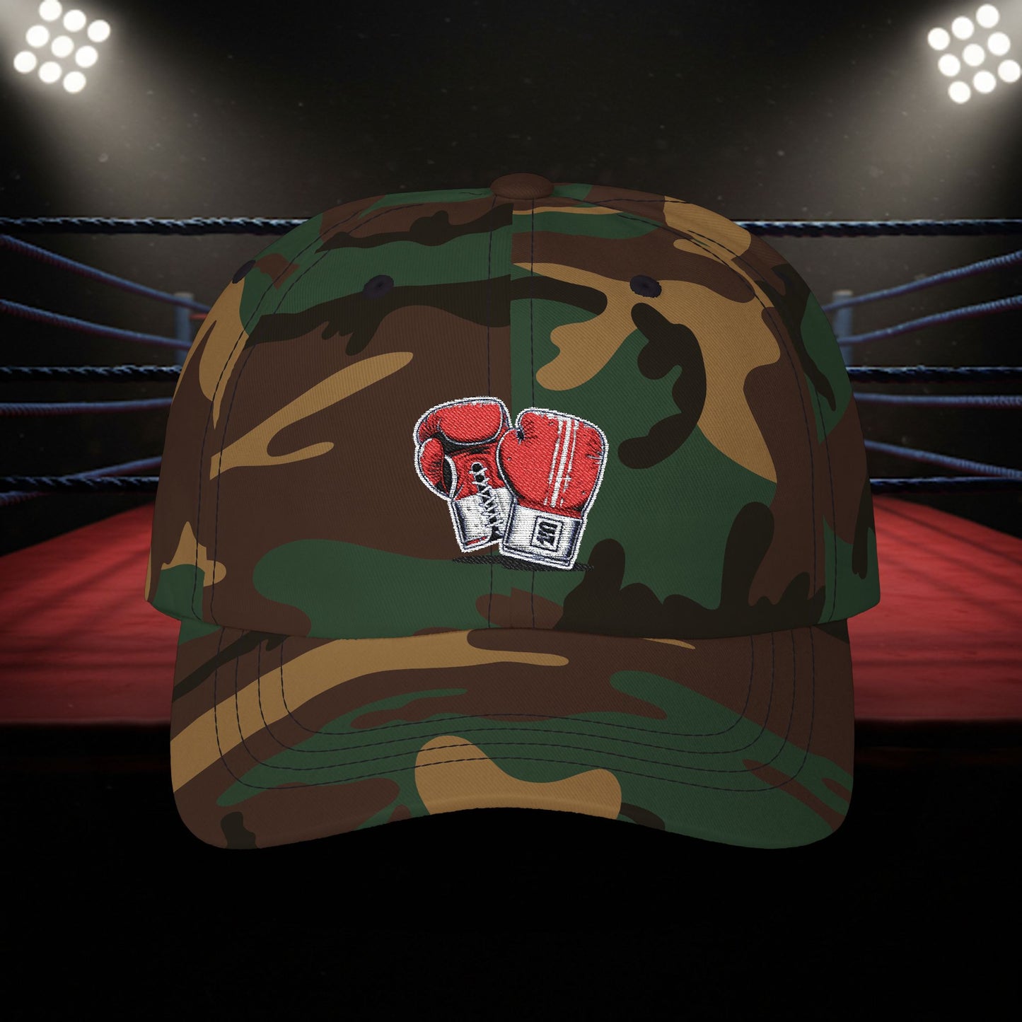 Embroidered Classic Dad Cap - Boxing Gloves