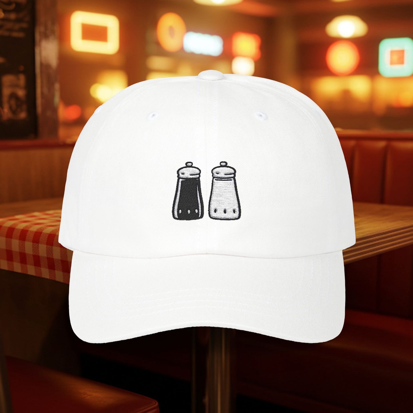 Embroidered Classic Dad Cap - Salt & Pepper