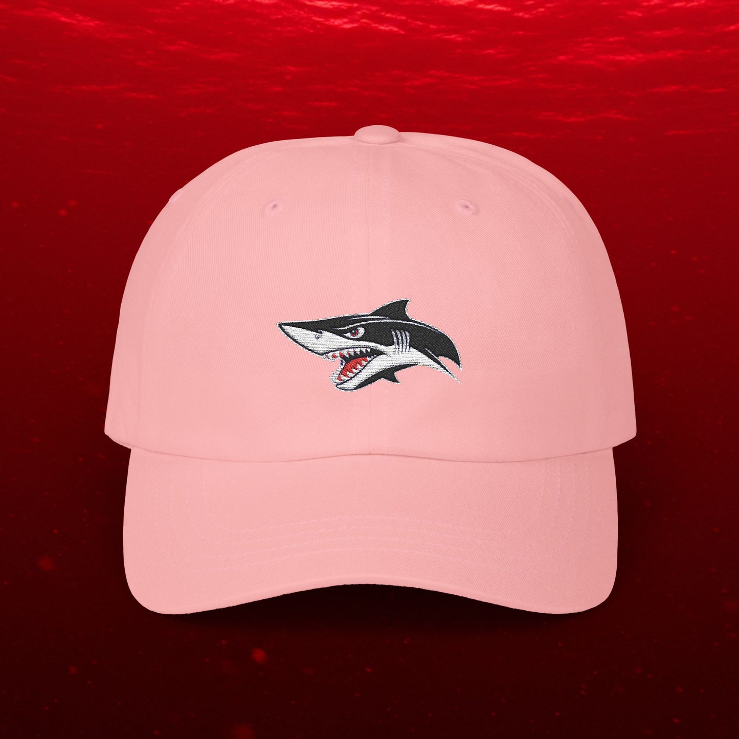 Embroidered Classic Dad Cap - Shark Head