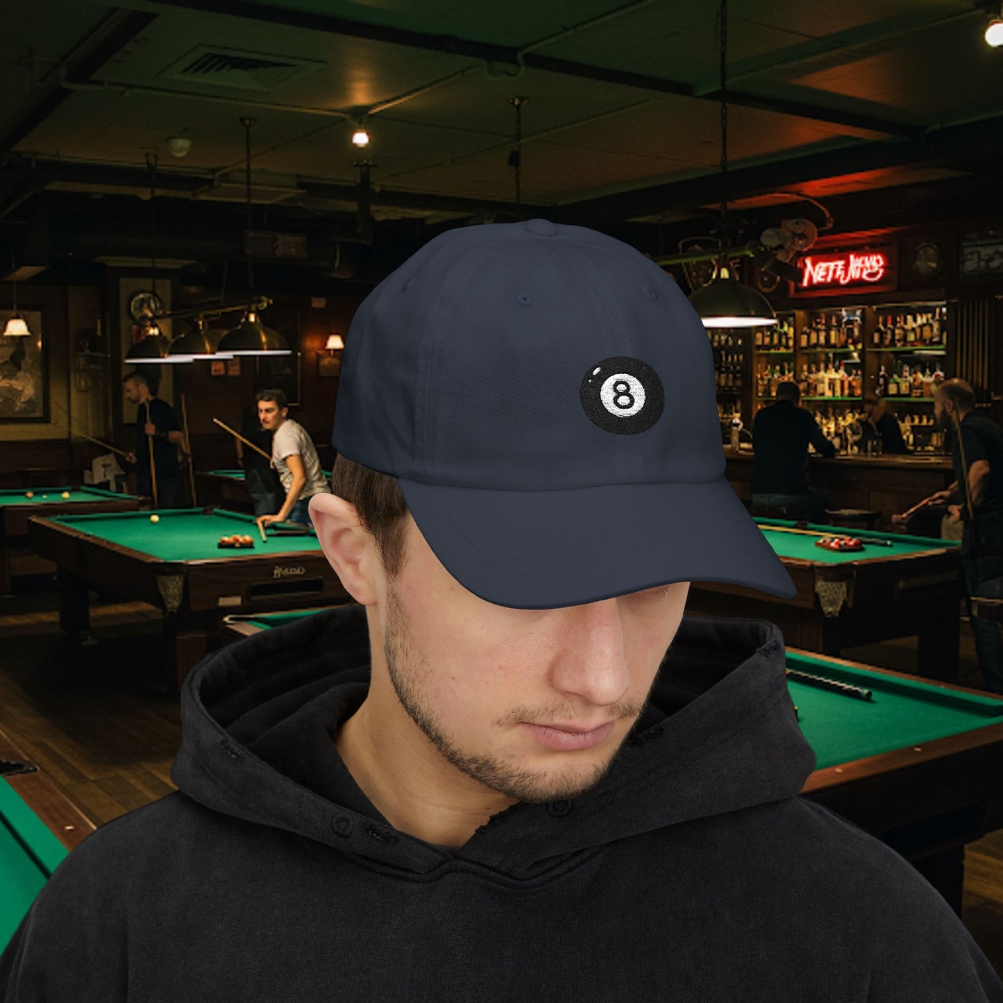 Embroidered Classic Dad Cap - 8-Ball