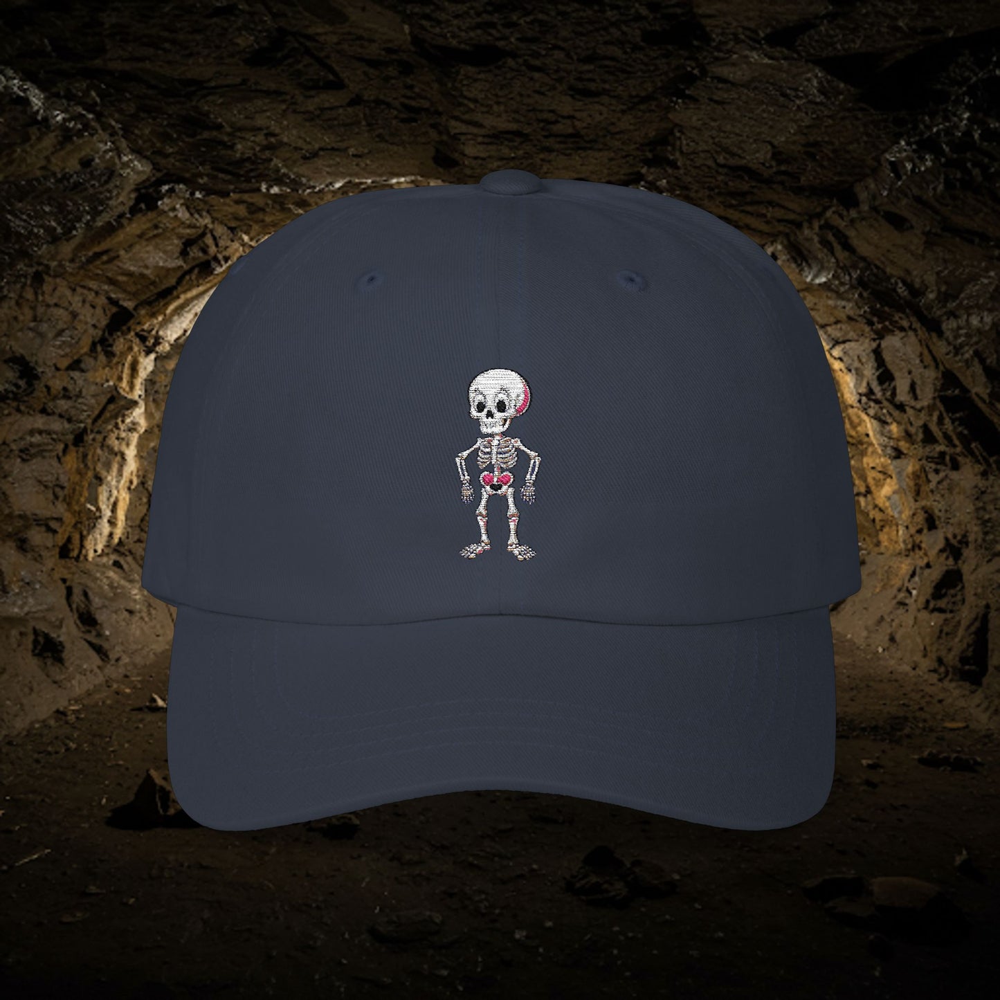 Embroidered Classic Dad Cap - Skeleton