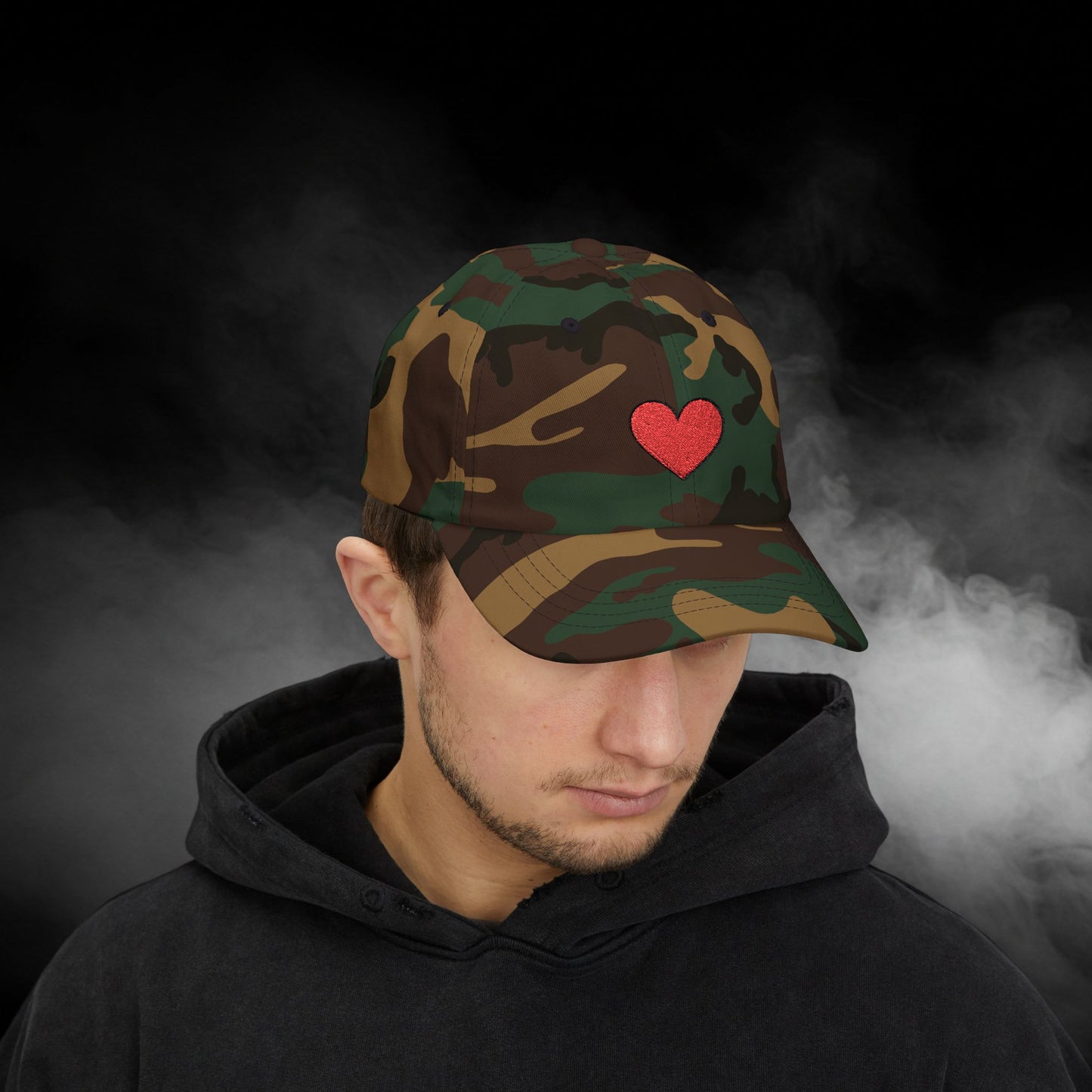 Embroidered Classic Dad Cap - Heart