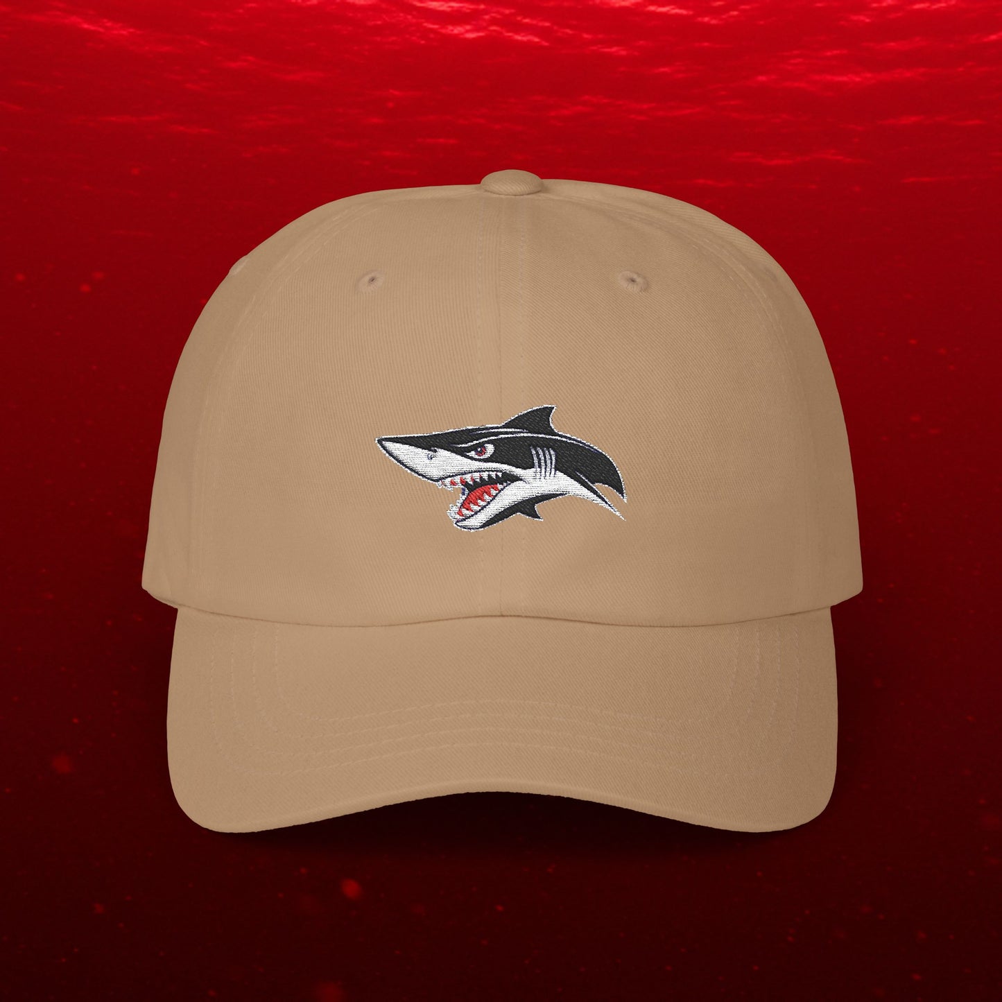 Embroidered Classic Dad Cap - Shark Head