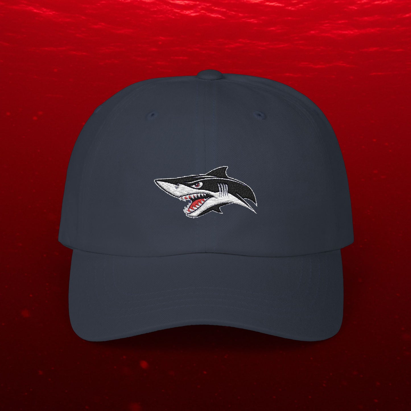 Embroidered Classic Dad Cap - Shark Head