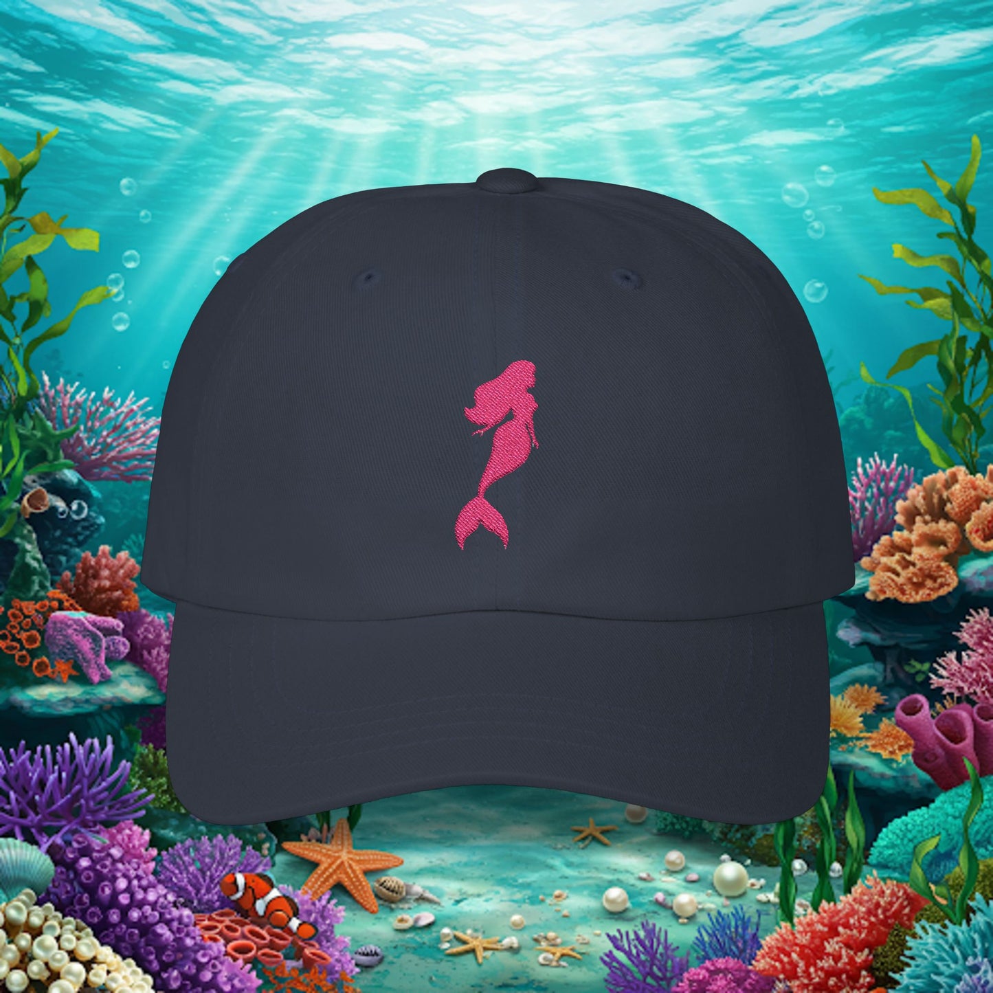 Embroidered Classic Dad Cap - Mermaid