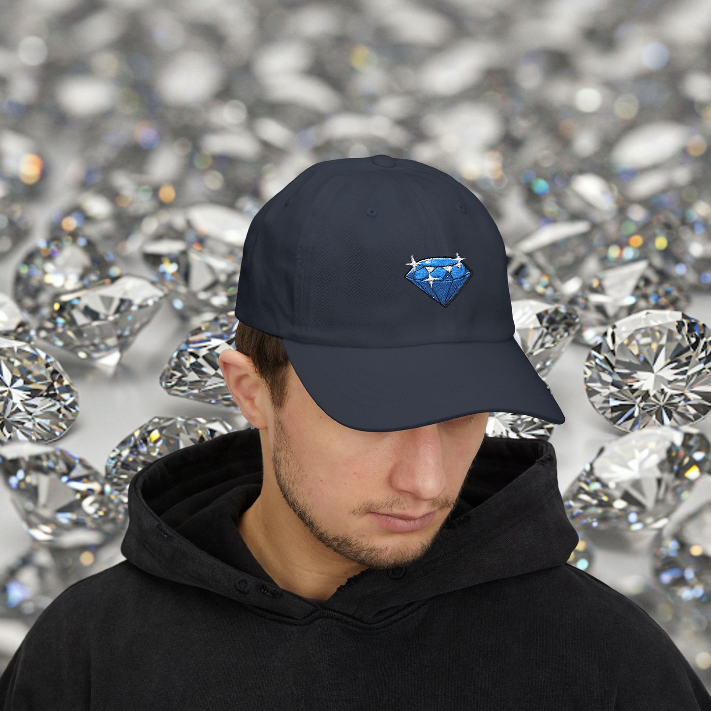 Embroidered Classic Dad Cap - Diamond