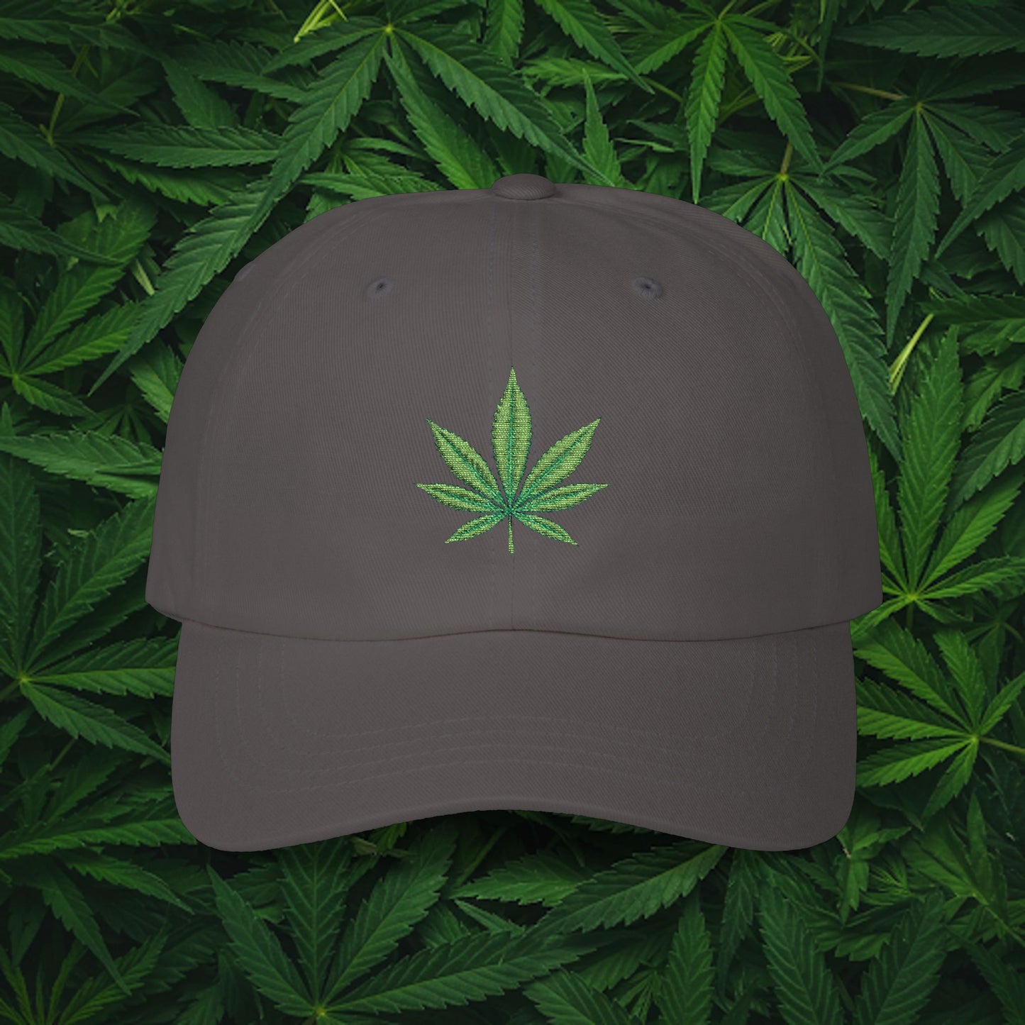 Embroidered Classic Dad Cap - 4/20 Leaf