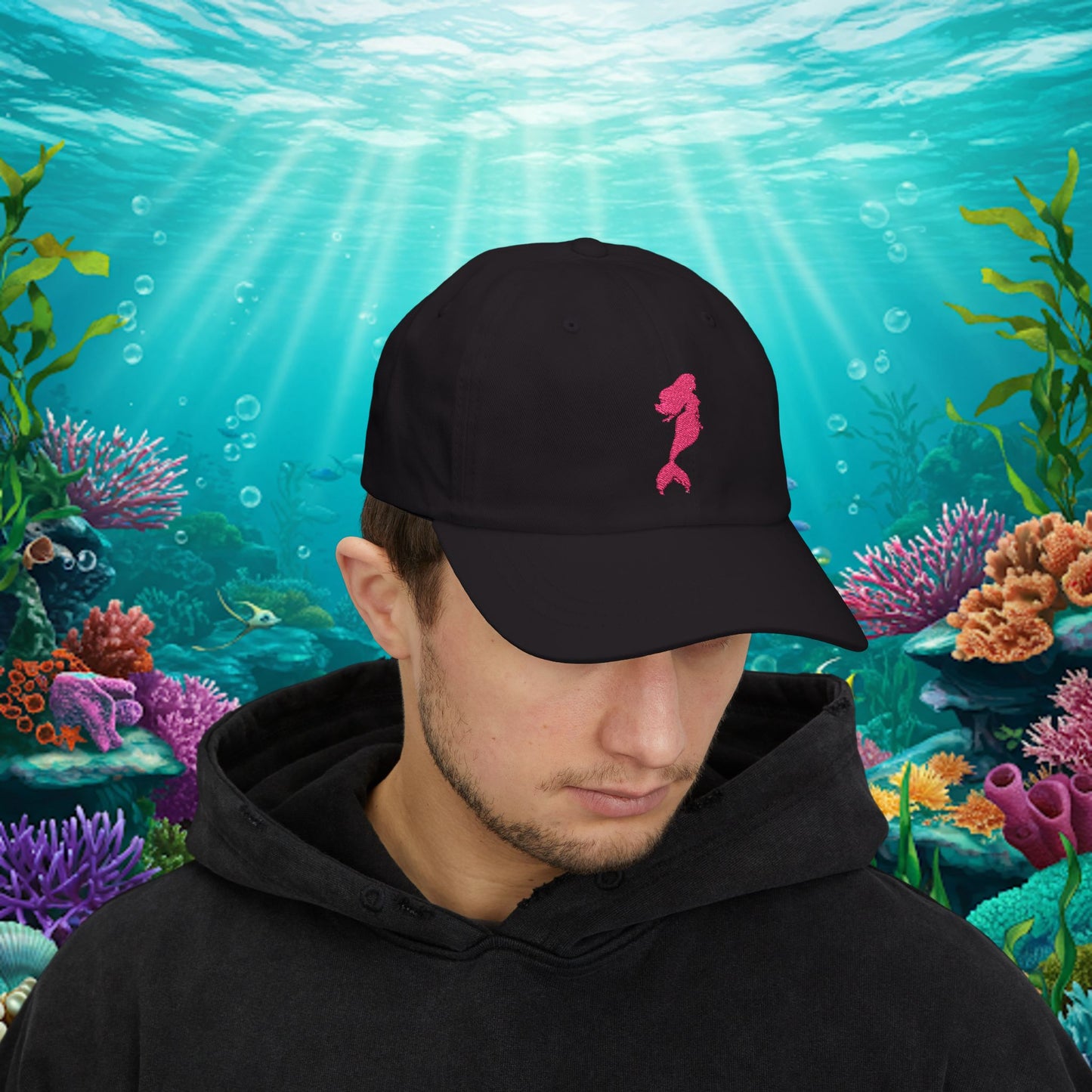 Embroidered Classic Dad Cap - Mermaid