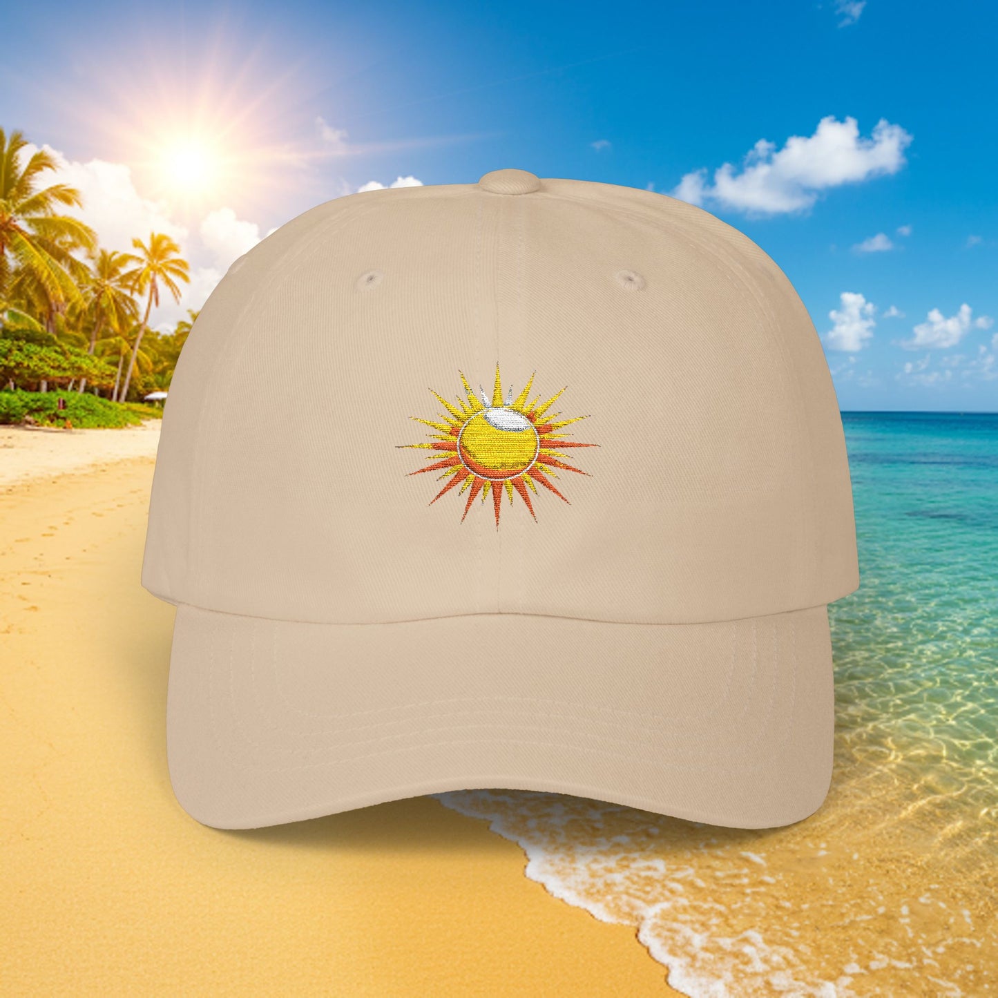 Embroidered Classic Dad Cap - Sun