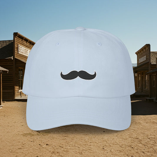 Embroidered Classic Dad Cap - Mustache