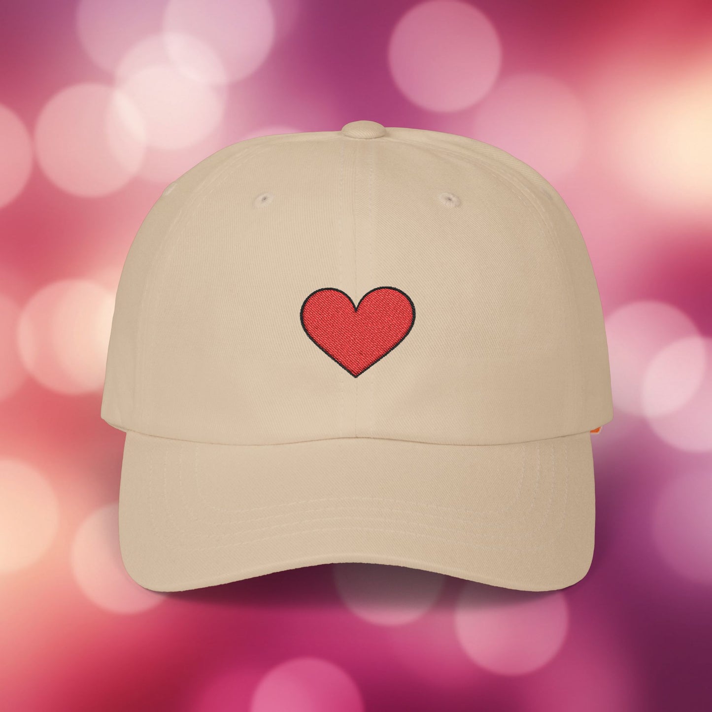 Embroidered Classic Dad Cap - Heart