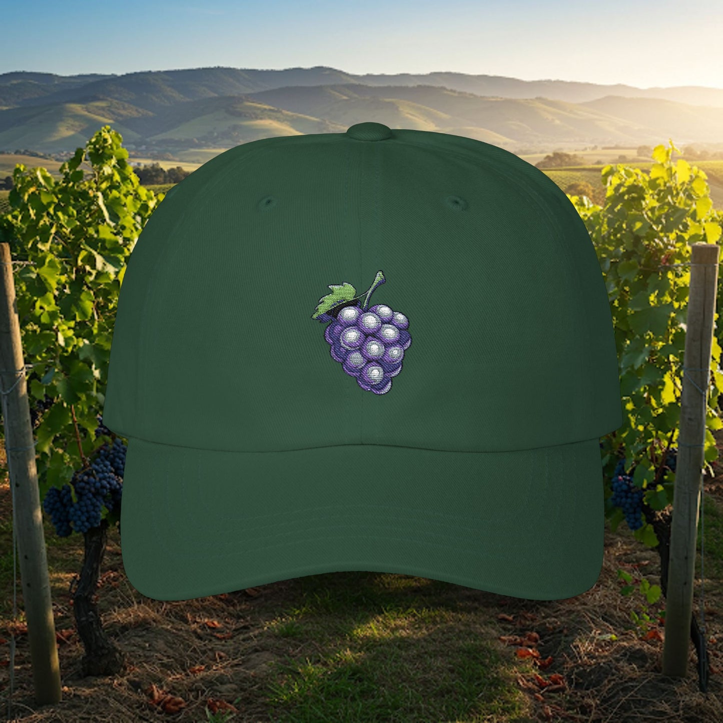 Embroidered Classic Dad Cap - Grape