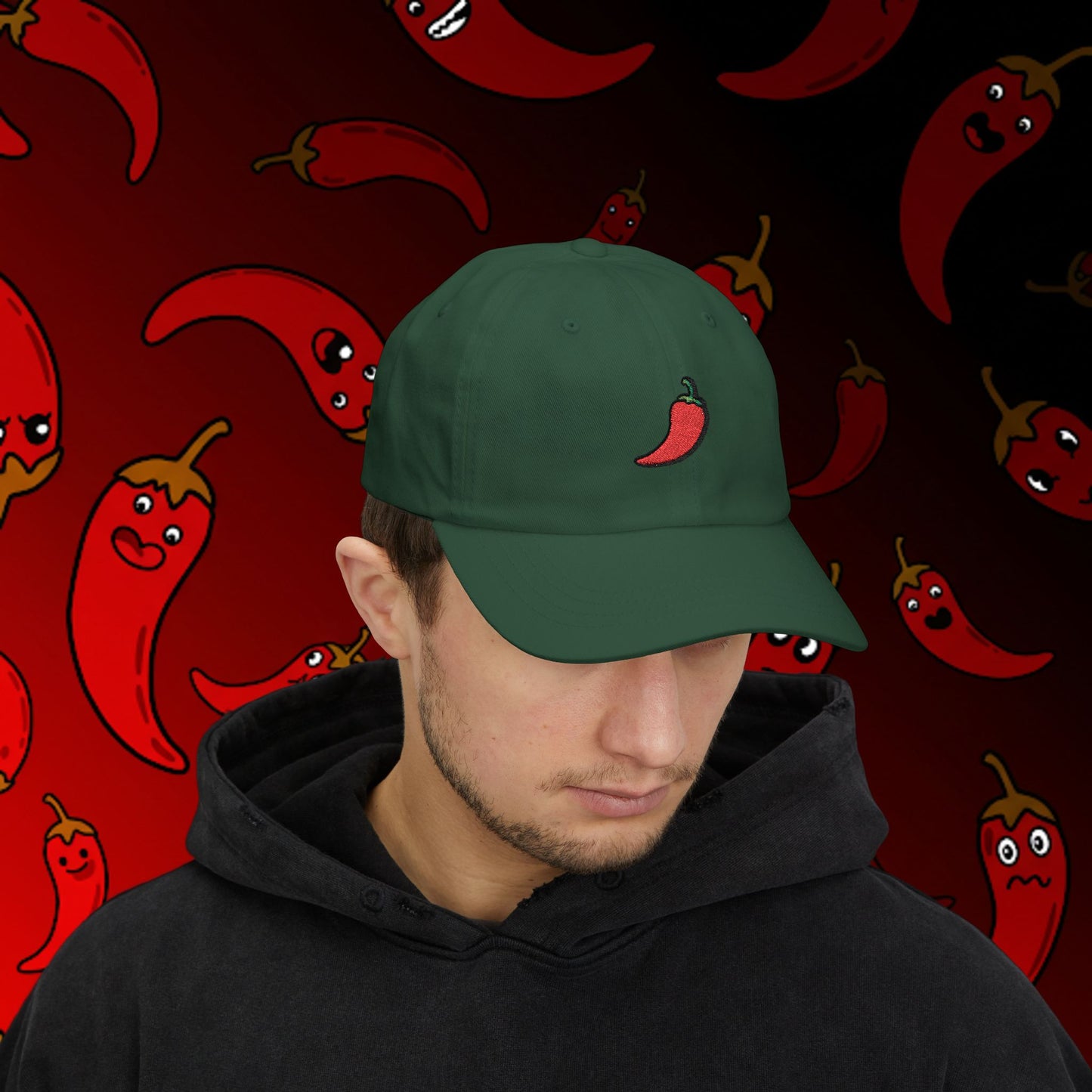 Embroidered Classic Dad Cap - Chili Pepper