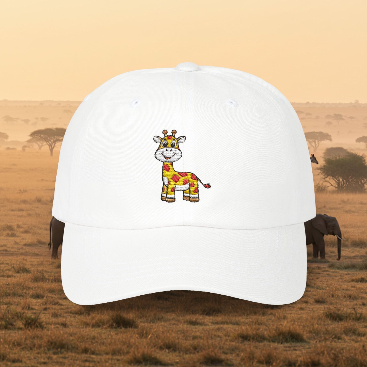 Embroidered Classic Dad Cap - Giraffe