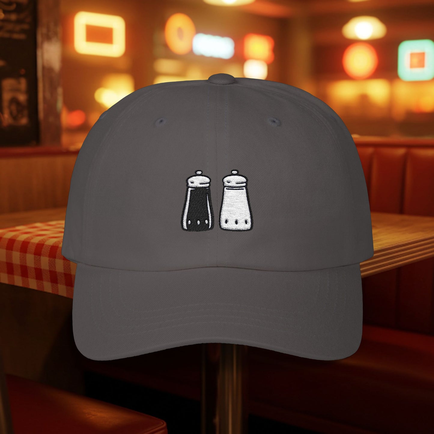 Embroidered Classic Dad Cap - Salt & Pepper