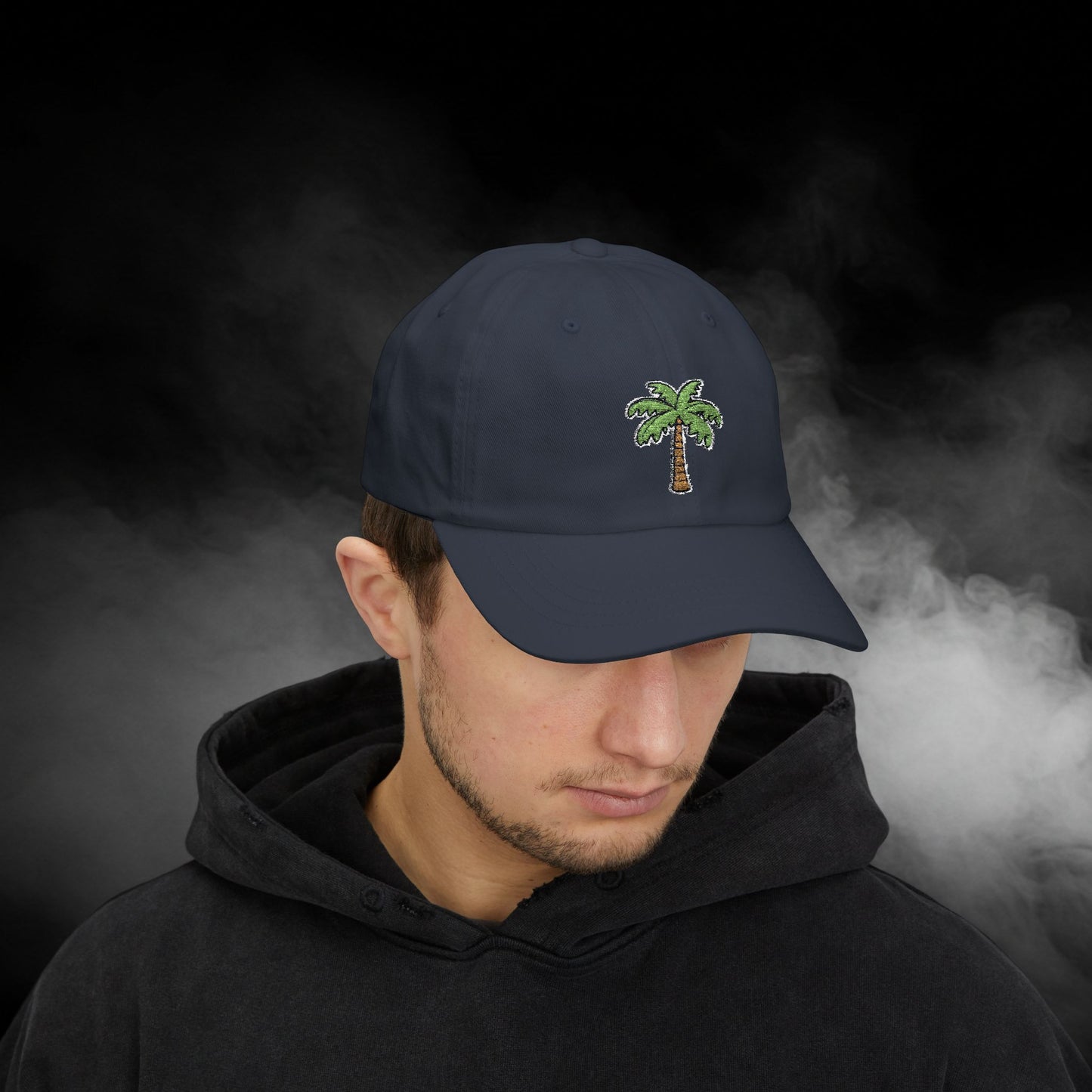 Embroidered Classic Dad Cap - Palm Tree