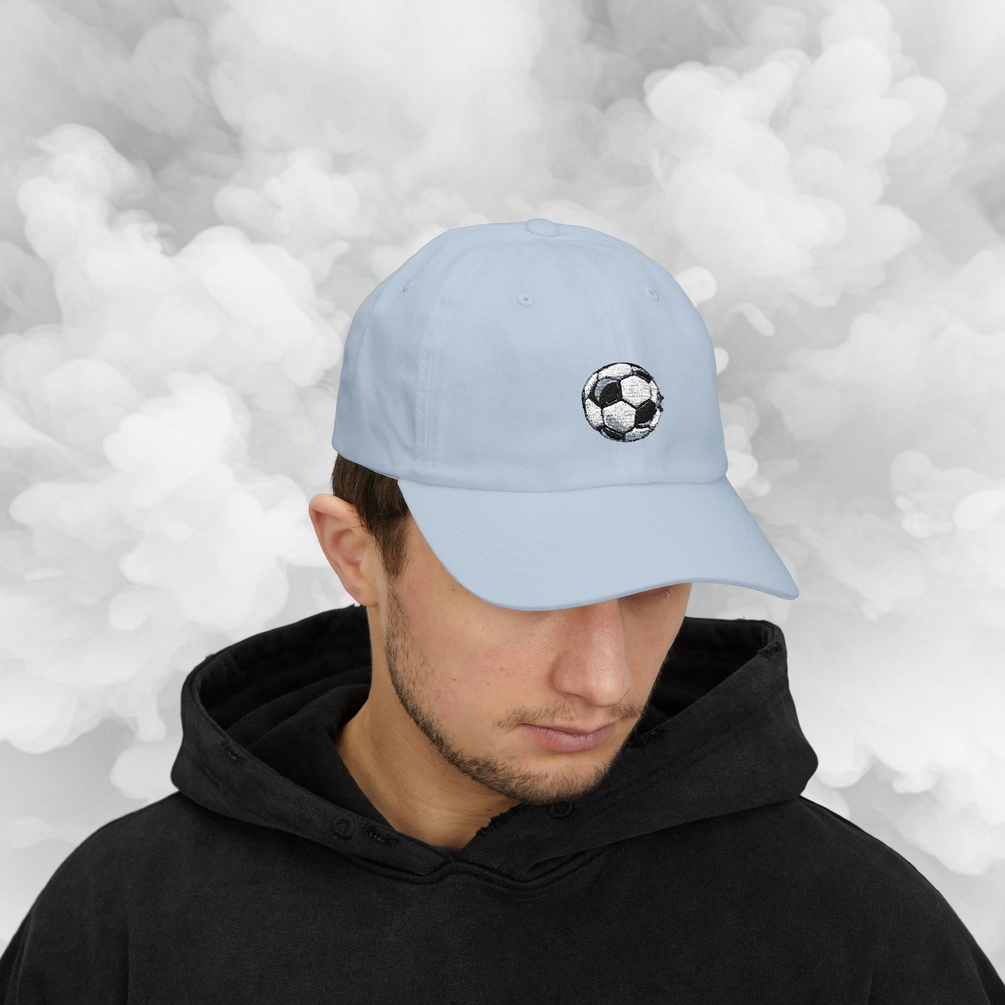 Embroidered Classic Dad Cap - Soccer Ball