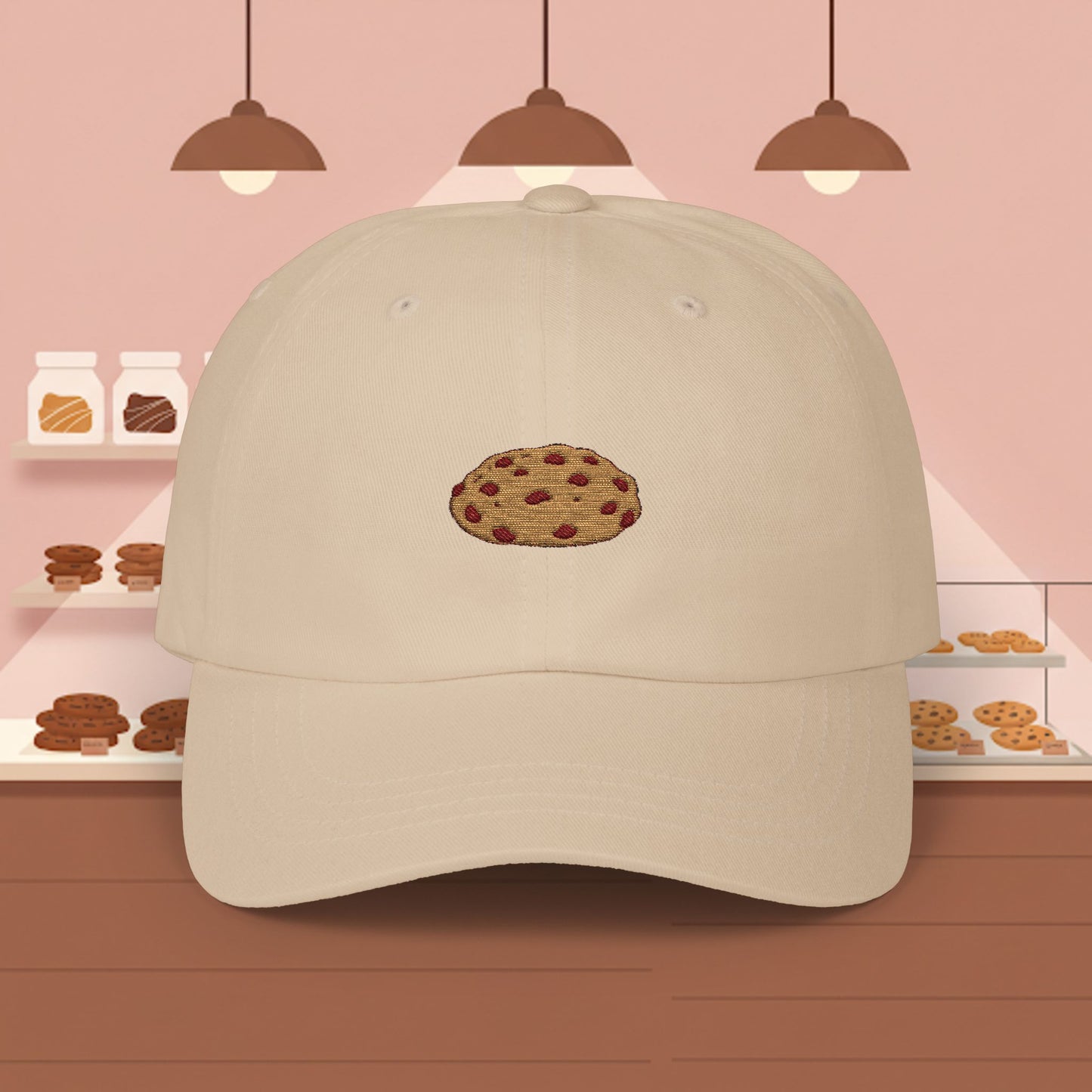 Embroidered Classic Dad Cap - Chocolate Chip Cookie