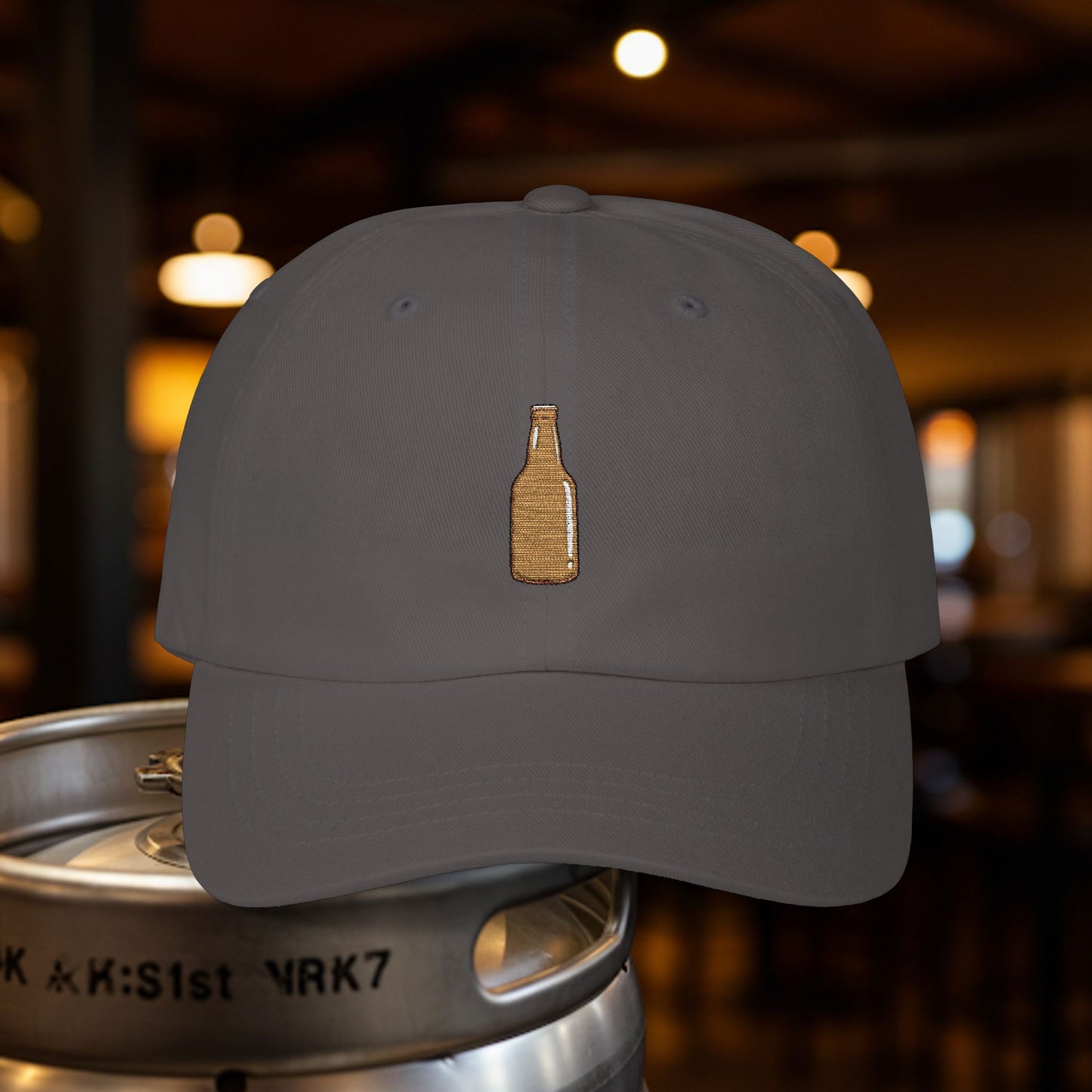 Embroidered Classic Dad Cap - Beer Bottle