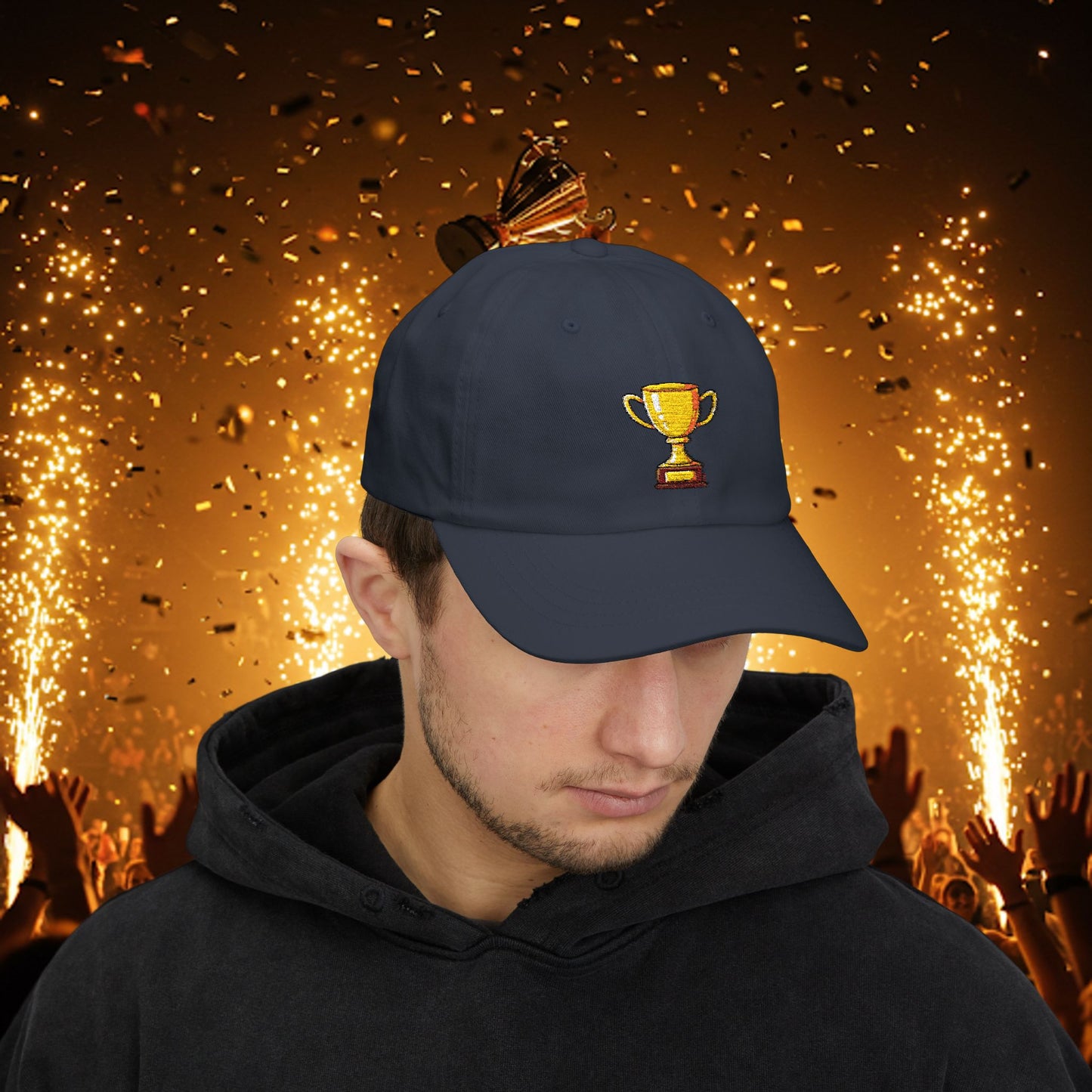 Embroidered Classic Dad Cap - Gold Trophy