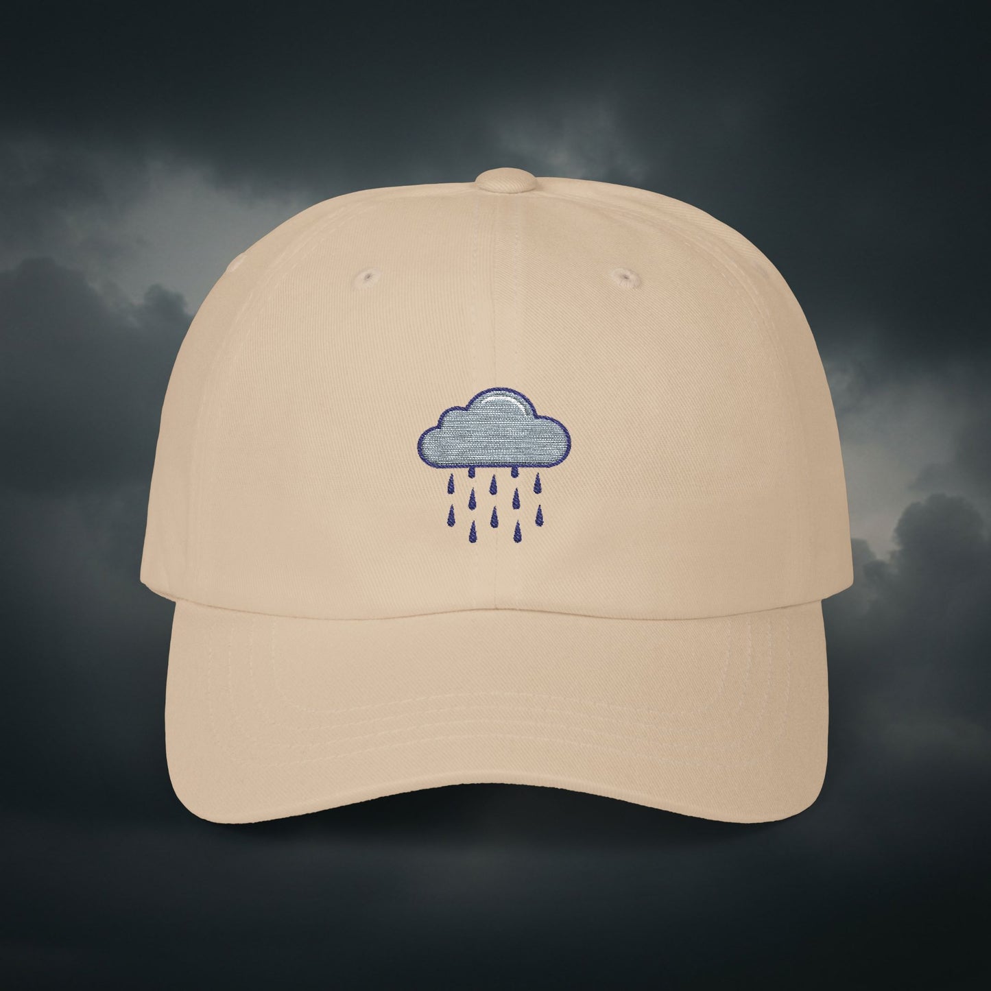 Embroidered Classic Dad Cap - Rain Cloud