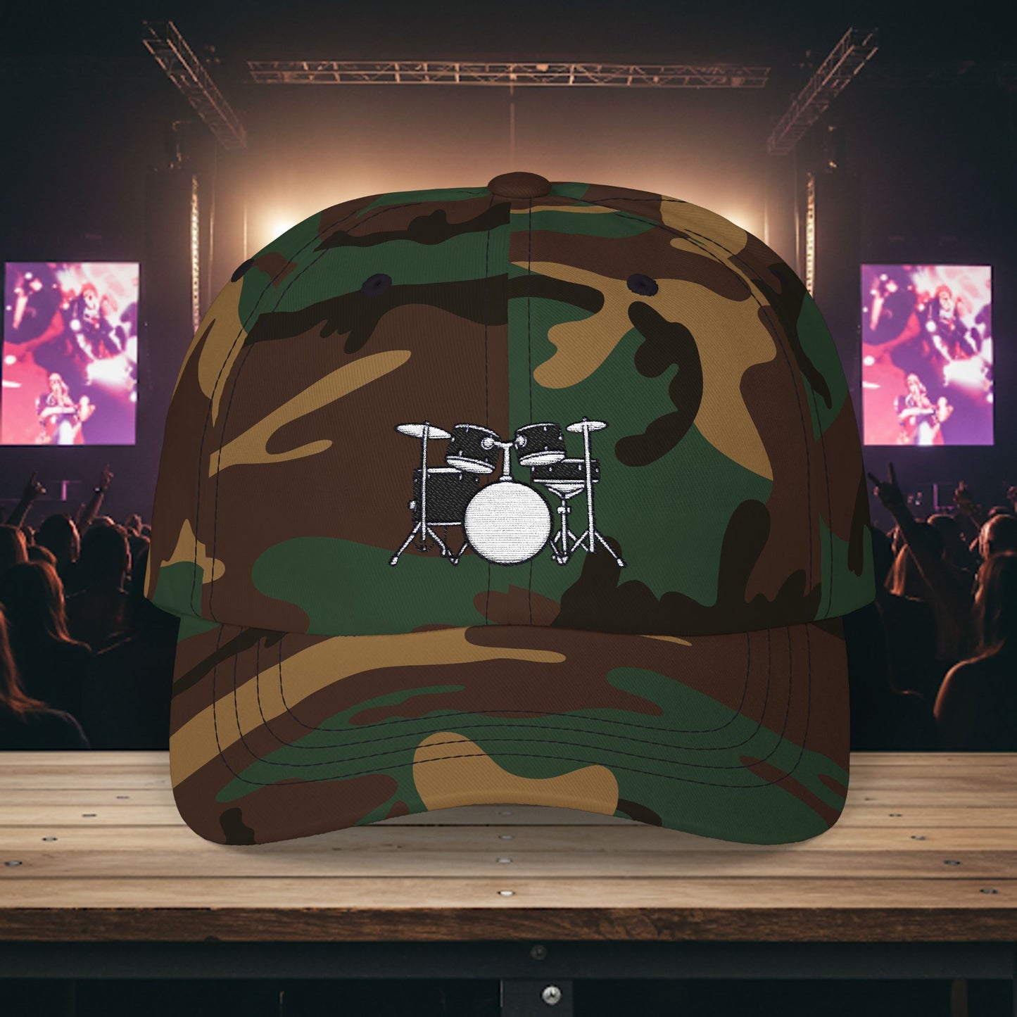 Embroidered Classic Dad Cap - Drum Set