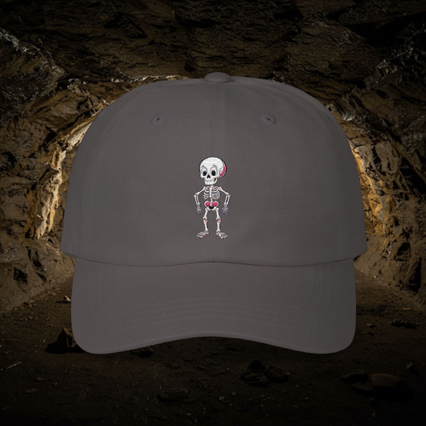 Embroidered Classic Dad Cap - Skeleton