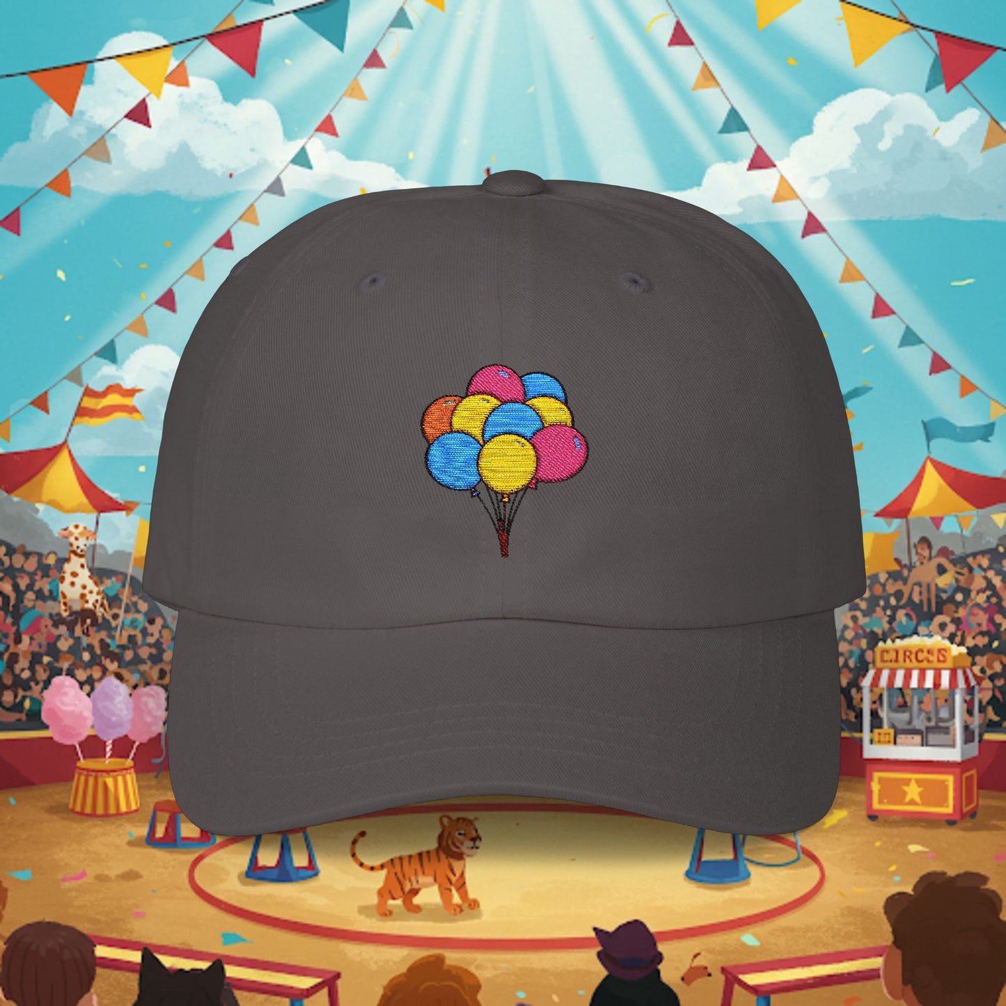 Embroidered Classic Dad Cap - Colored Balloons