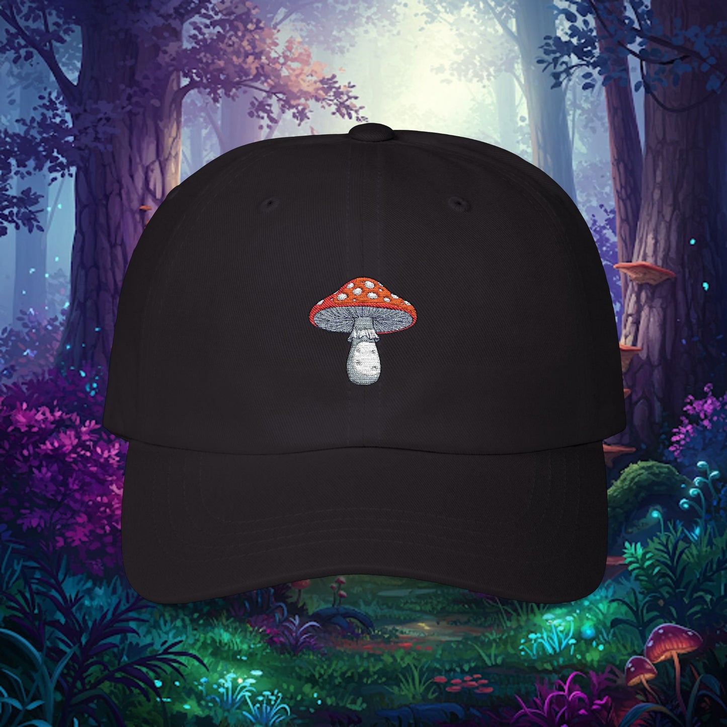Embroidered Classic Dad Cap - Mushroom