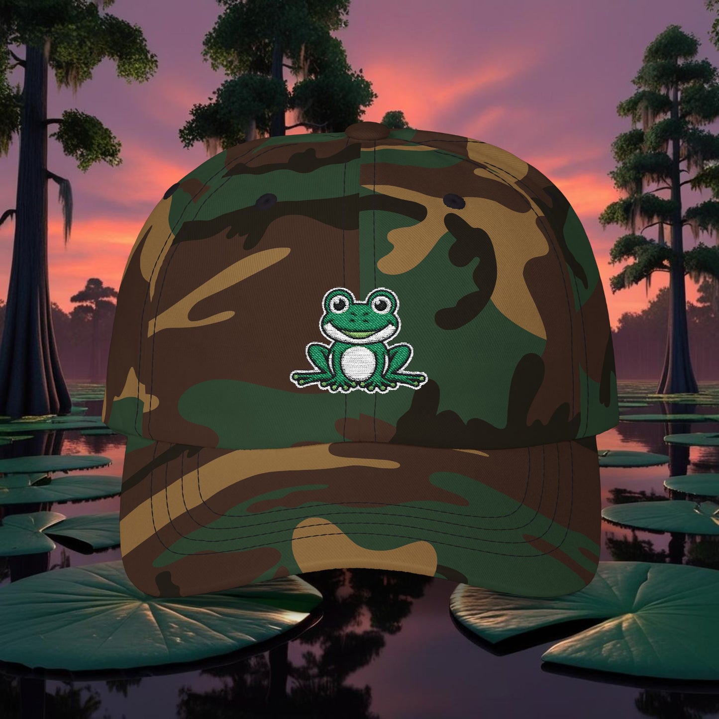 Embroidered Classic Dad Cap - Frog