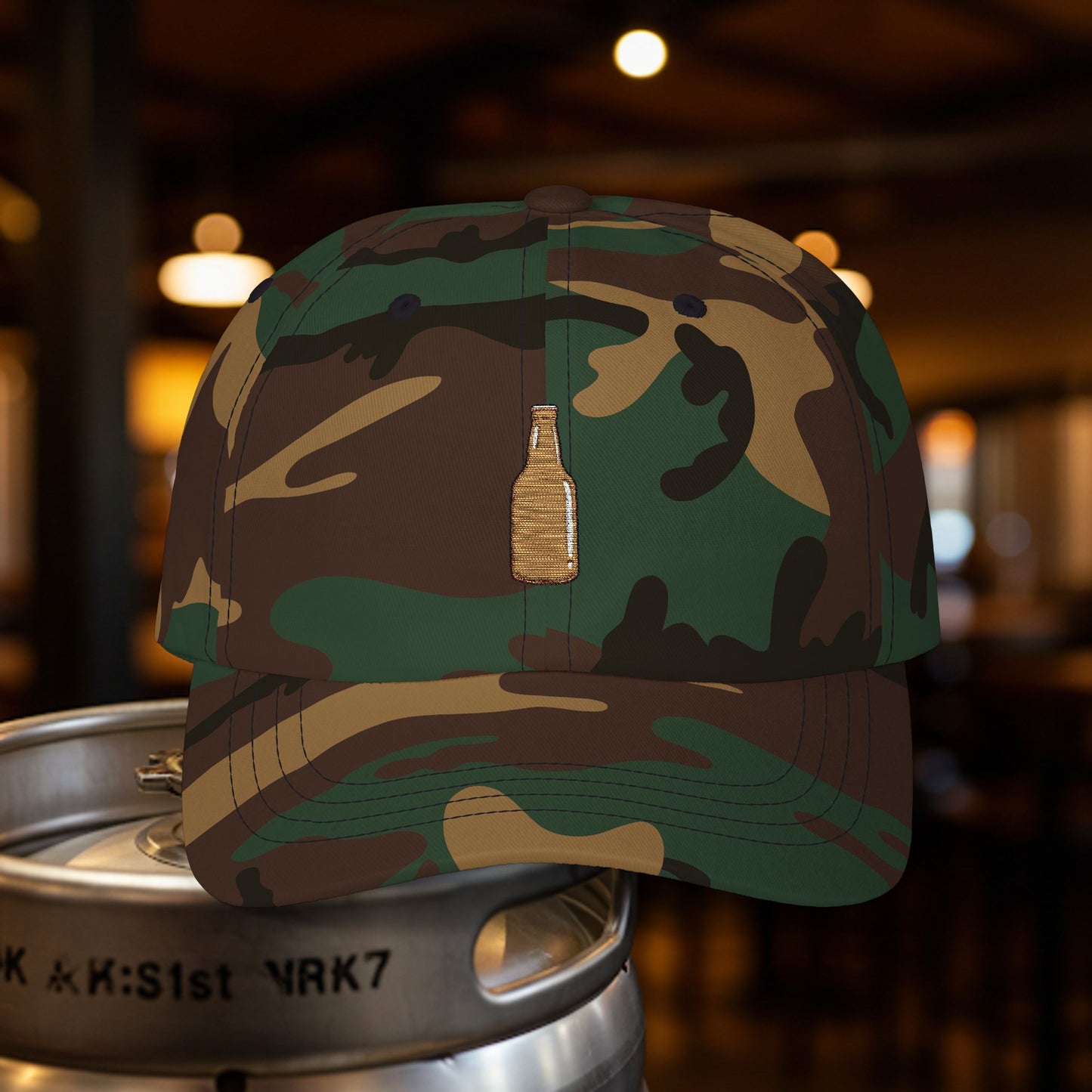 Embroidered Classic Dad Cap - Beer Bottle