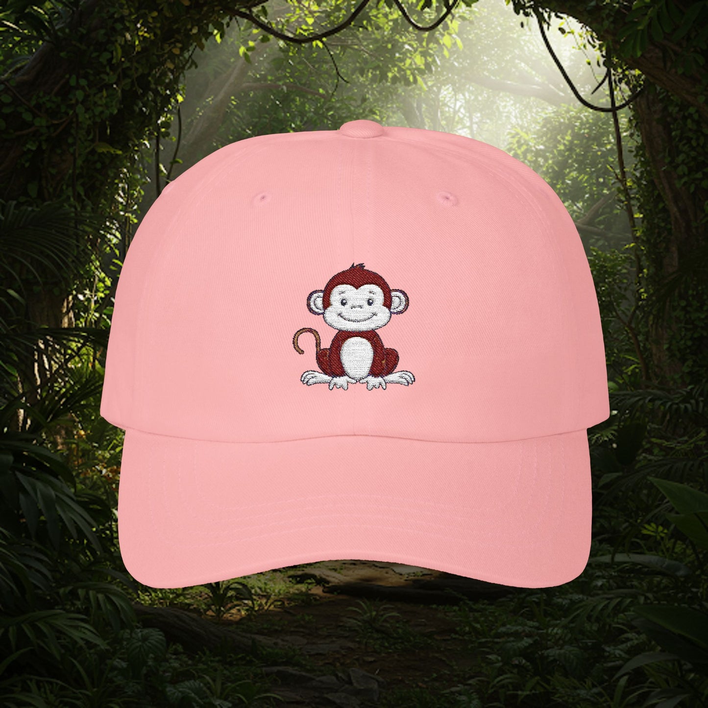Embroidered Classic Dad Cap - Monkey