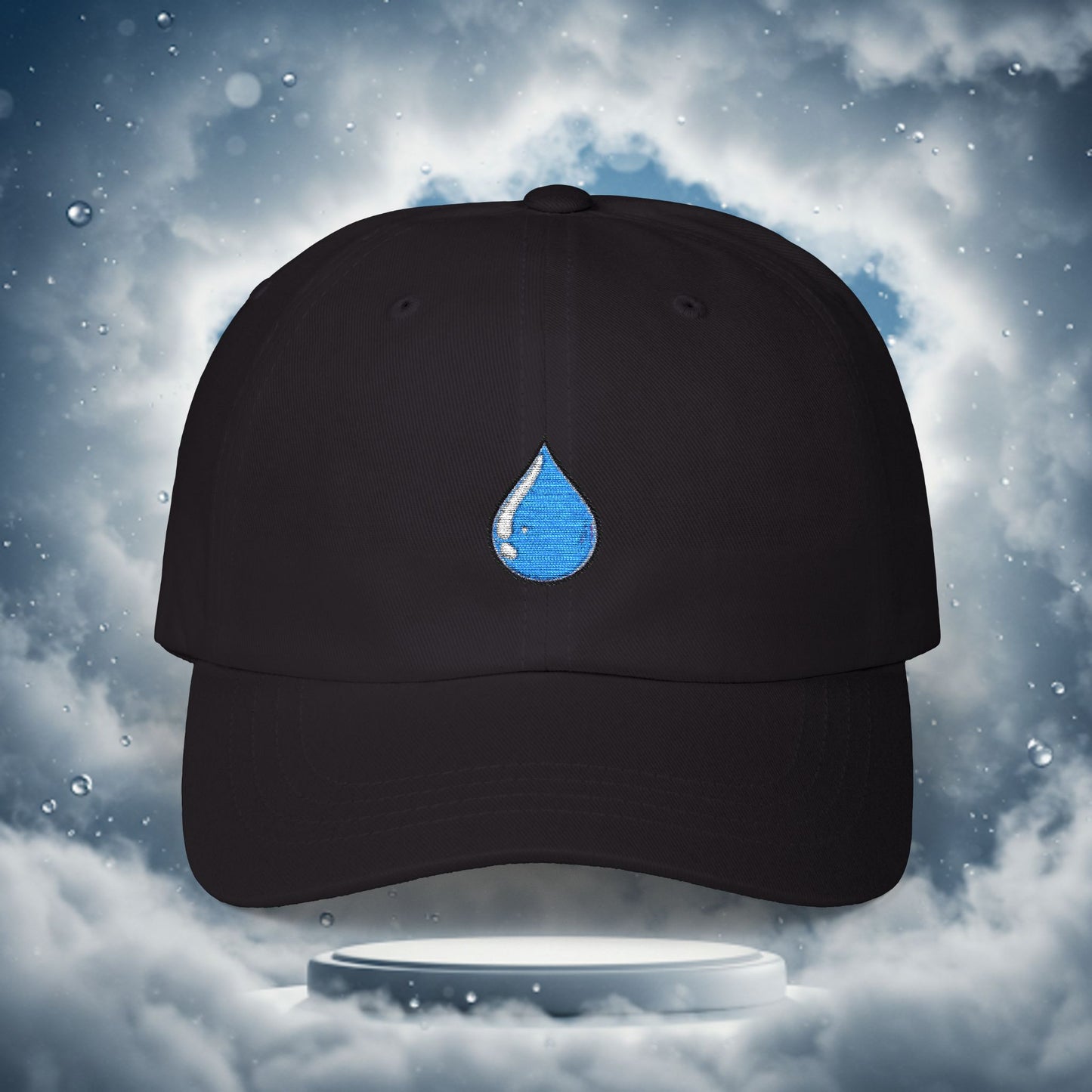 Embroidered Classic Dad Cap - Water Droplet