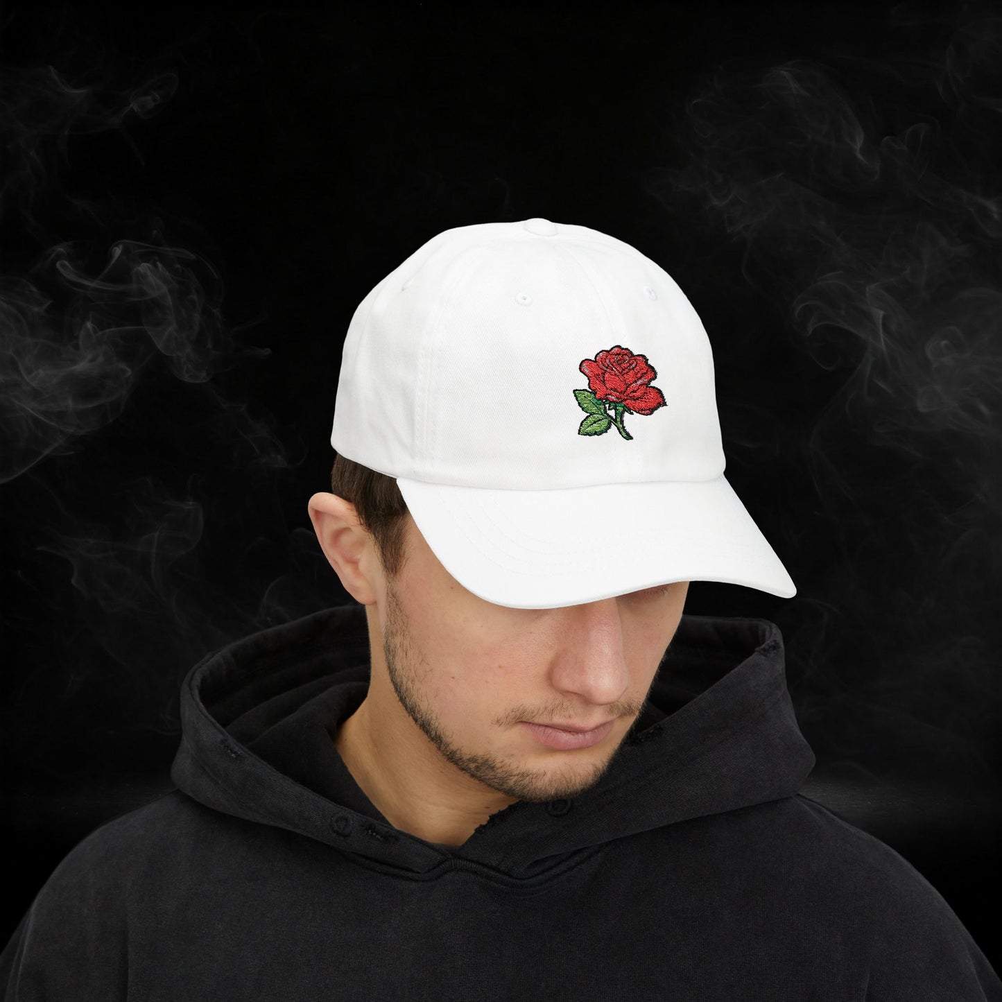 Embroidered Classic Dad Cap - Rose