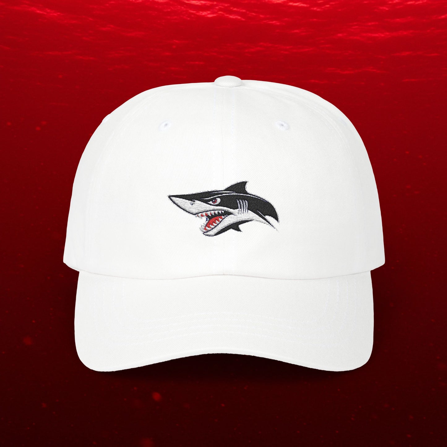 Embroidered Classic Dad Cap - Shark Head