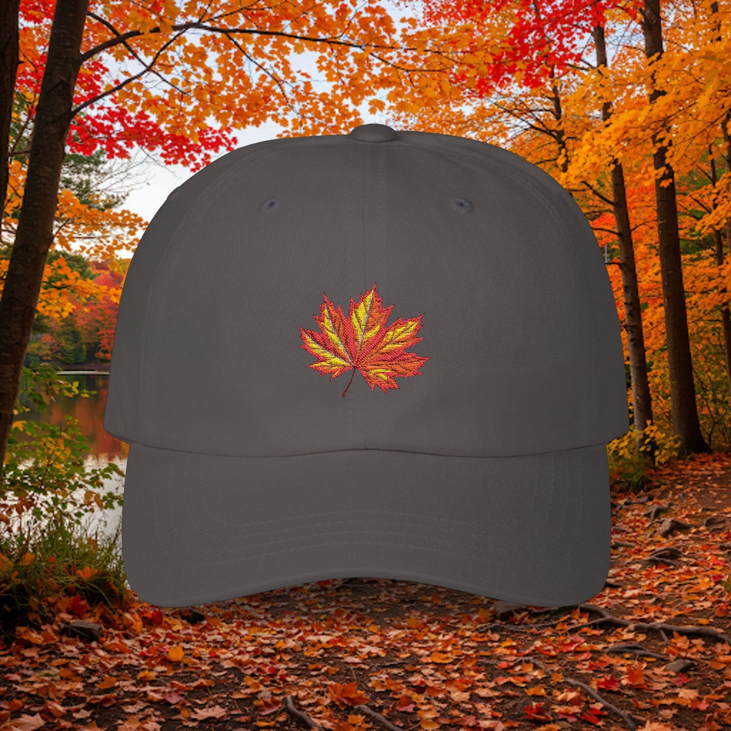 Embroidered Classic Dad Cap - Maple Leaf