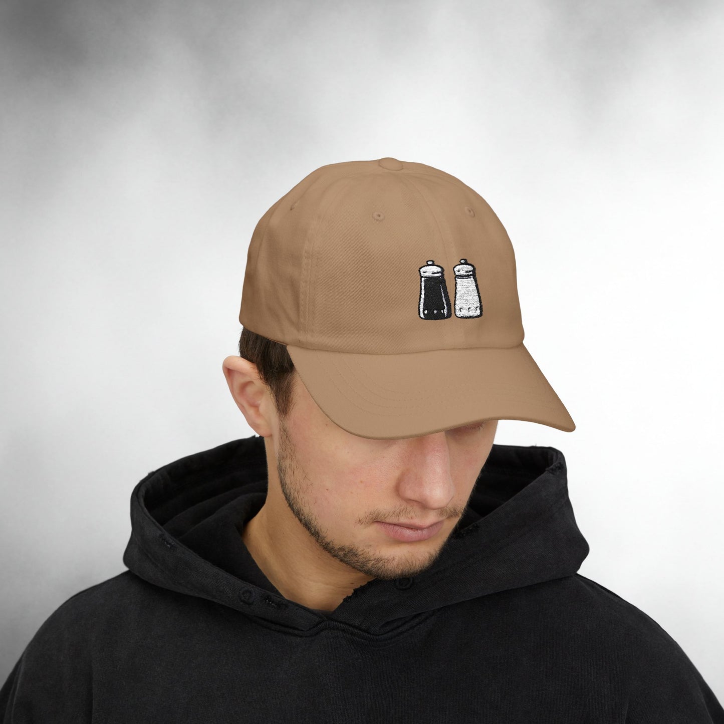 Embroidered Classic Dad Cap - Salt & Pepper