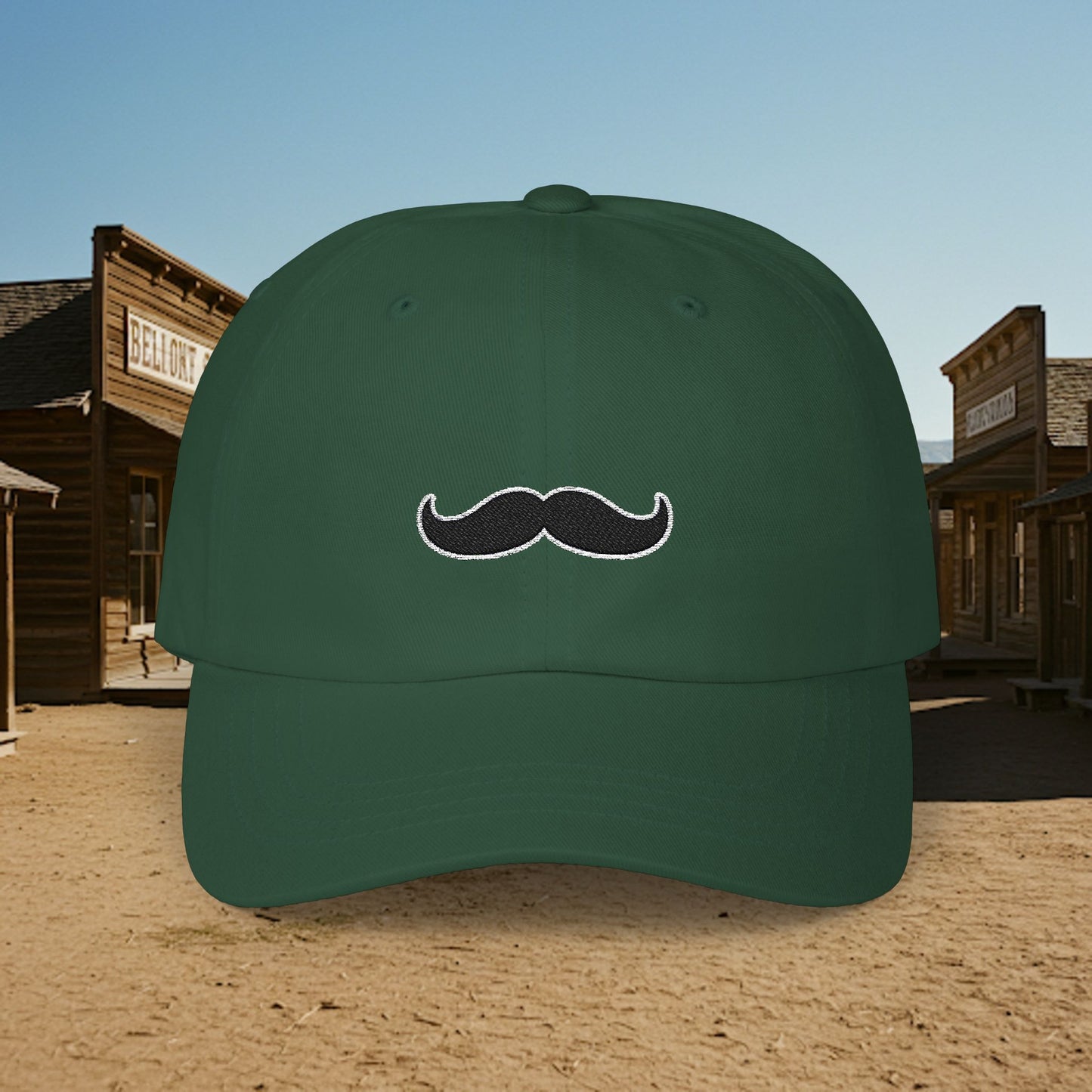 Embroidered Classic Dad Cap - Mustache