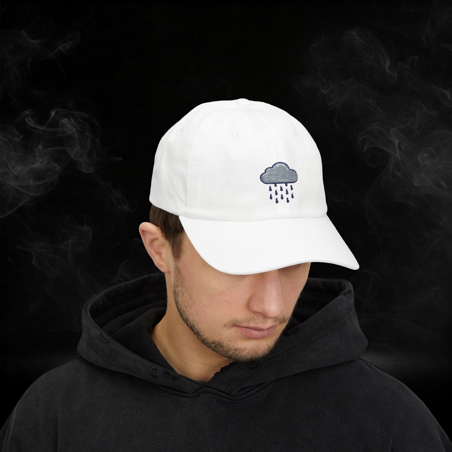 Embroidered Classic Dad Cap - Rain Cloud