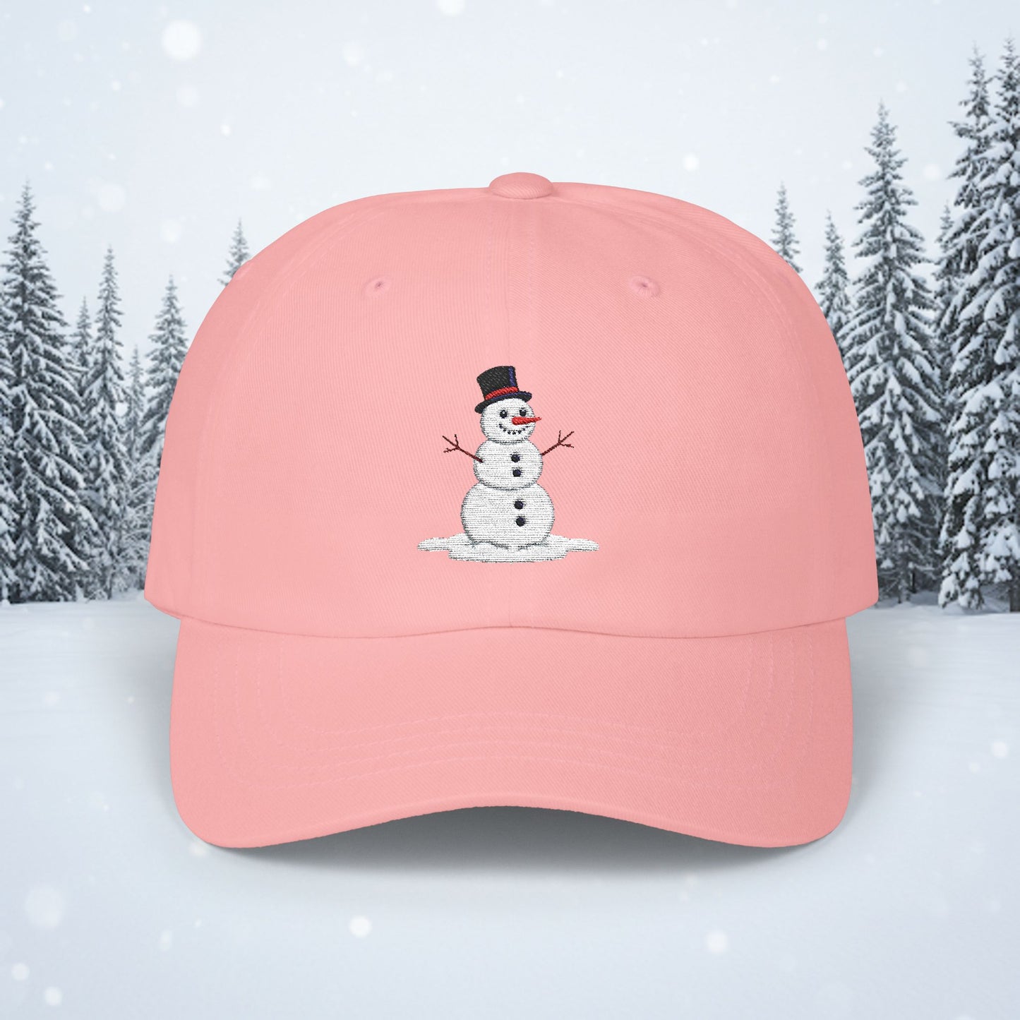 Embroidered Classic Dad Cap - Snowman