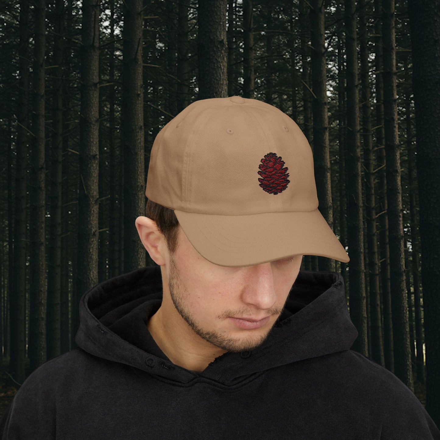 Embroidered Classic Dad Cap - Pinecone